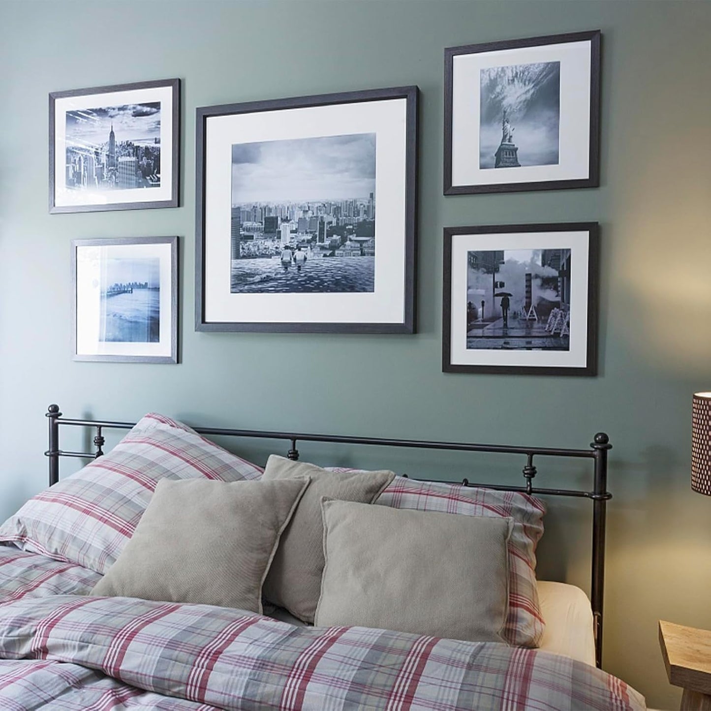 8x10 Picture Frames Solid Wood Display Pictures 5x7 with Mat or 8x10 Frame without Mat Poster Photo Frame Art with 1 Mats for Wall Mounting or Table Top(Gray)