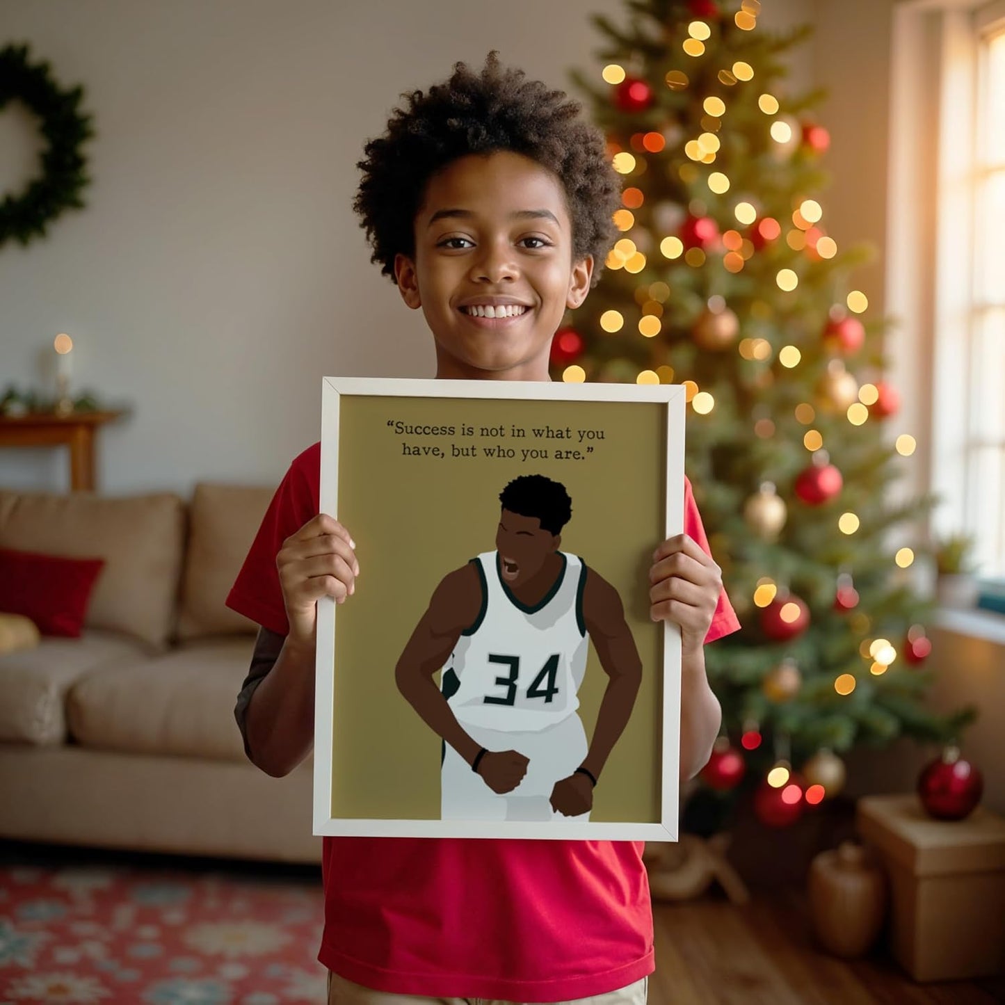 LOLUIS Motivational Basketball Superstar Hand-Drawn Artwork Sport Quote Wall Art Decorations (Unframed 8"x10", Basketball Player 6)