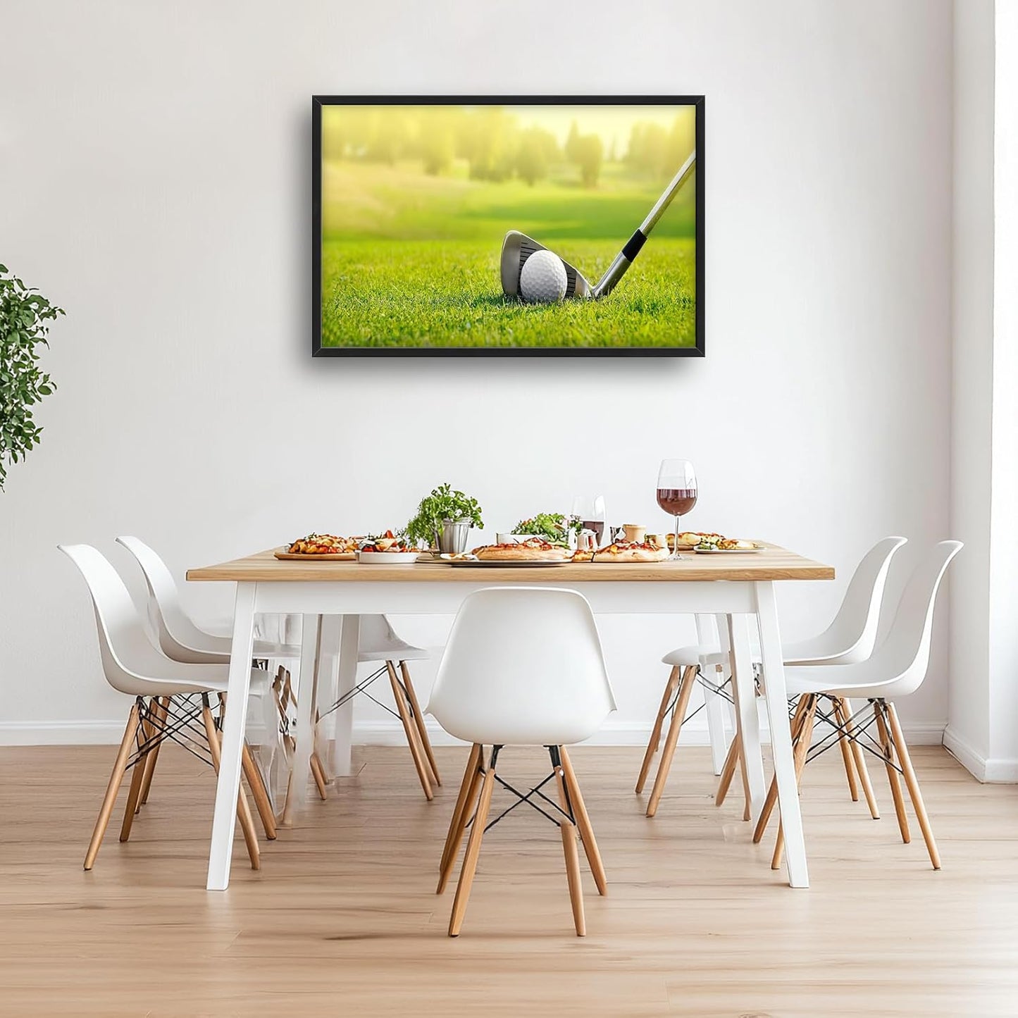 Large Golf Framed Wall Art for Living Room Golf Course Pictures Wall Decor Golf Sports Canvas Print Painting Artwork Modern Home Decorations for Bedroom Office 36x24 inch