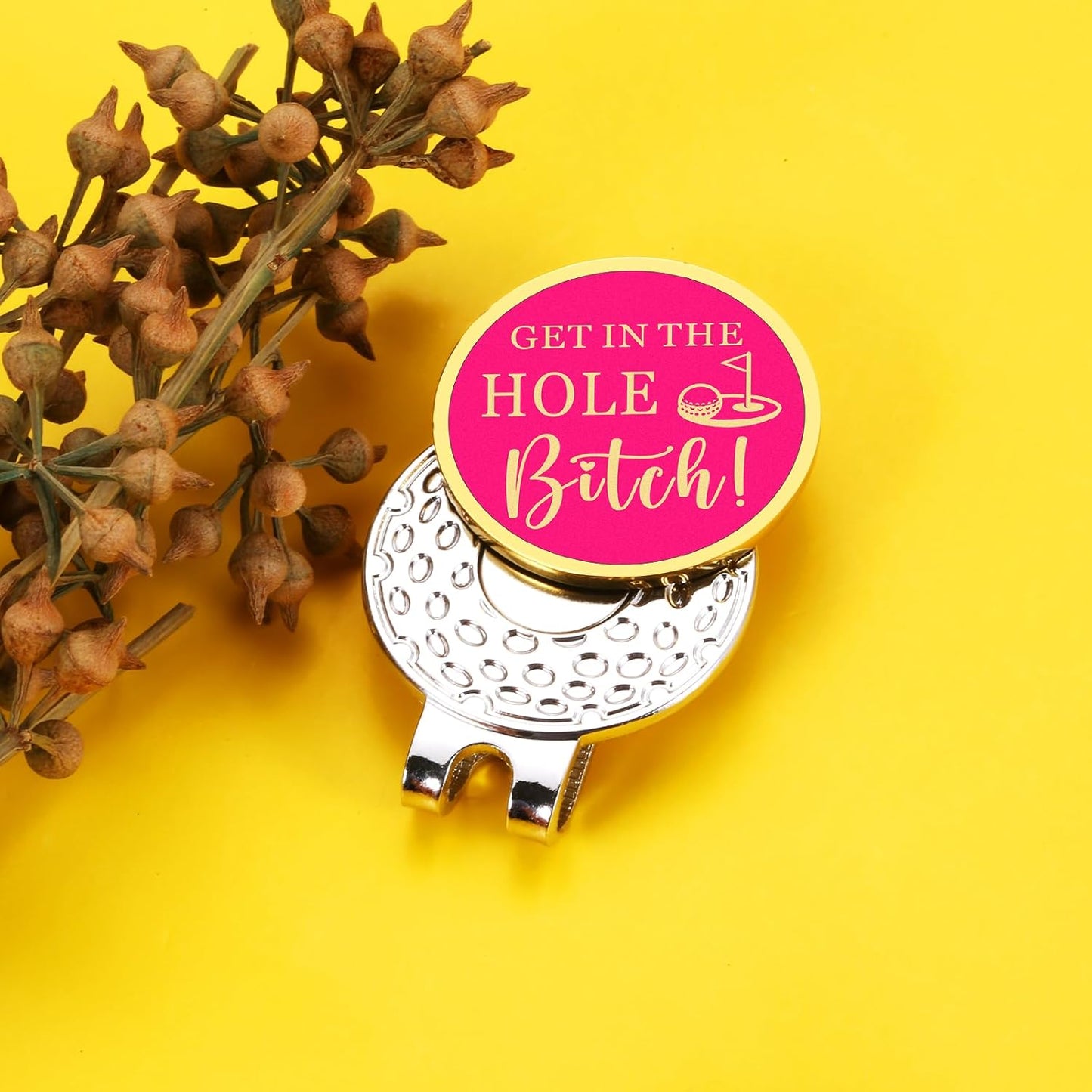 TI-EDC Funny Golf Women's Ball Marker Hat Clip, Golf Stocking Stuffer for Women, Womens Funny Golf Accessories, Funny Golf Ball Marker Accessories, Valentines Day Gifts for Girlfriend