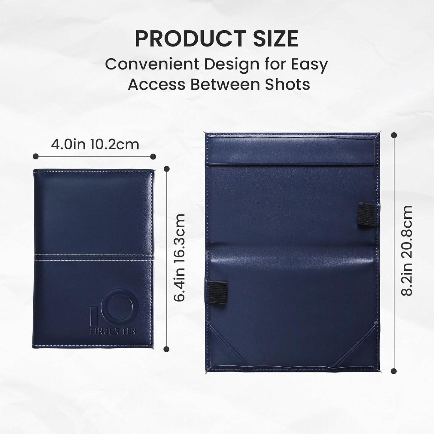 FINGER TEN Golf Scorecard Holder Leather Yardage Books Cover Lucky Clover with 2 Free Pencil Value Pack Deluxe Pocket Score Card Covers Gift for Men Women Golfer