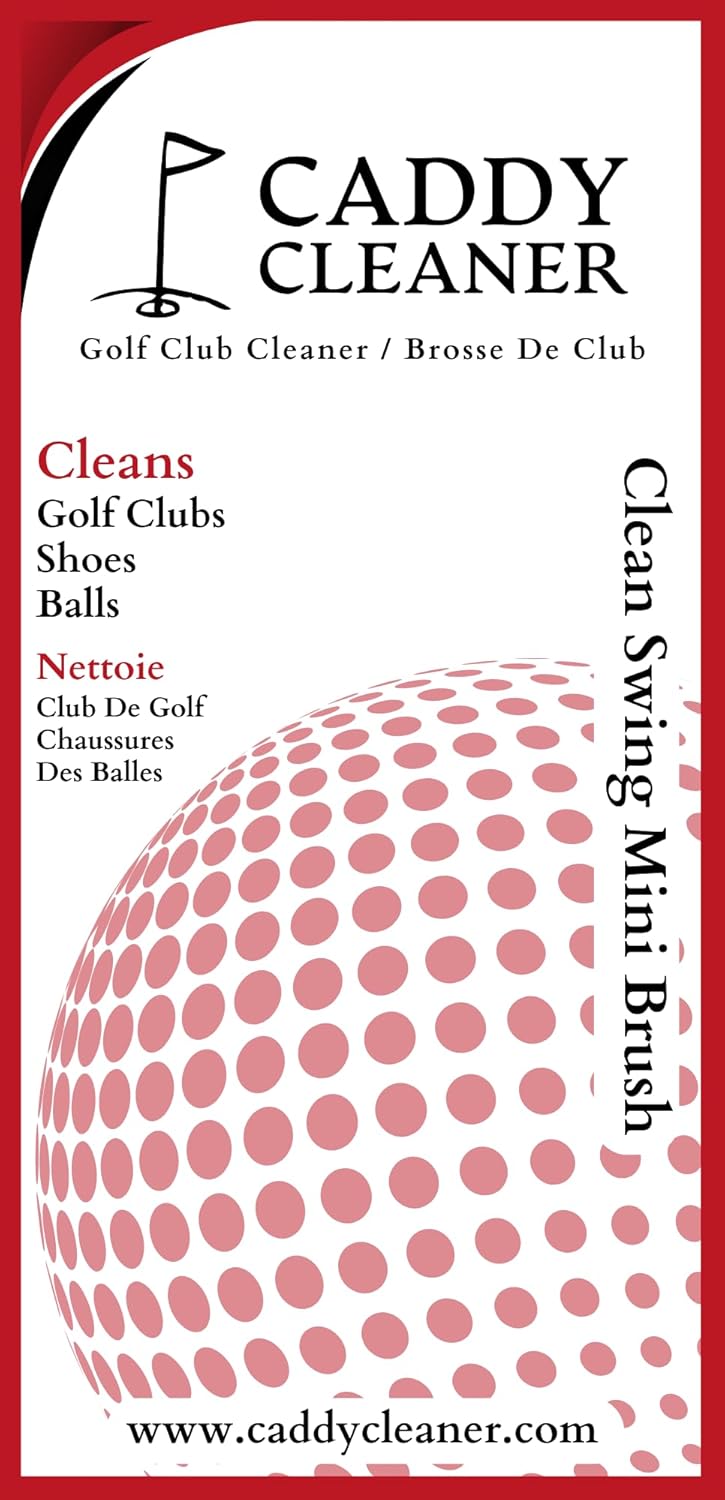 Clean Swing Mini Brush – Golf Club Cleaner with Magnetic Clip, Dual-Sided Brush | Golf Accessories for Men, Best Golf Gift | Caddy Cleaner
