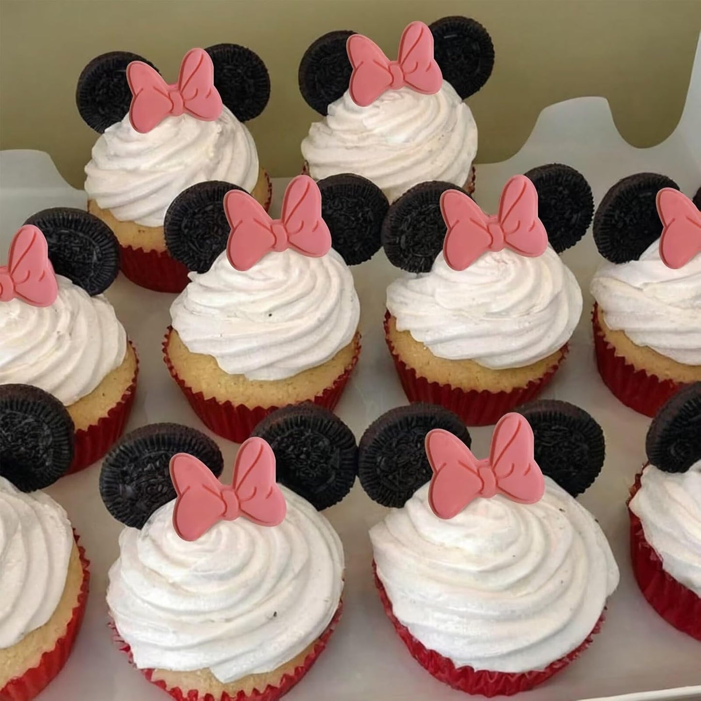 4 Pcs Bow Silicone Mold Fondant Bow Mold Cupcake Bow Molds for Cake Decorating Chocolate Candy Cake Pop Molds for DIY Desserts Fondant Clay