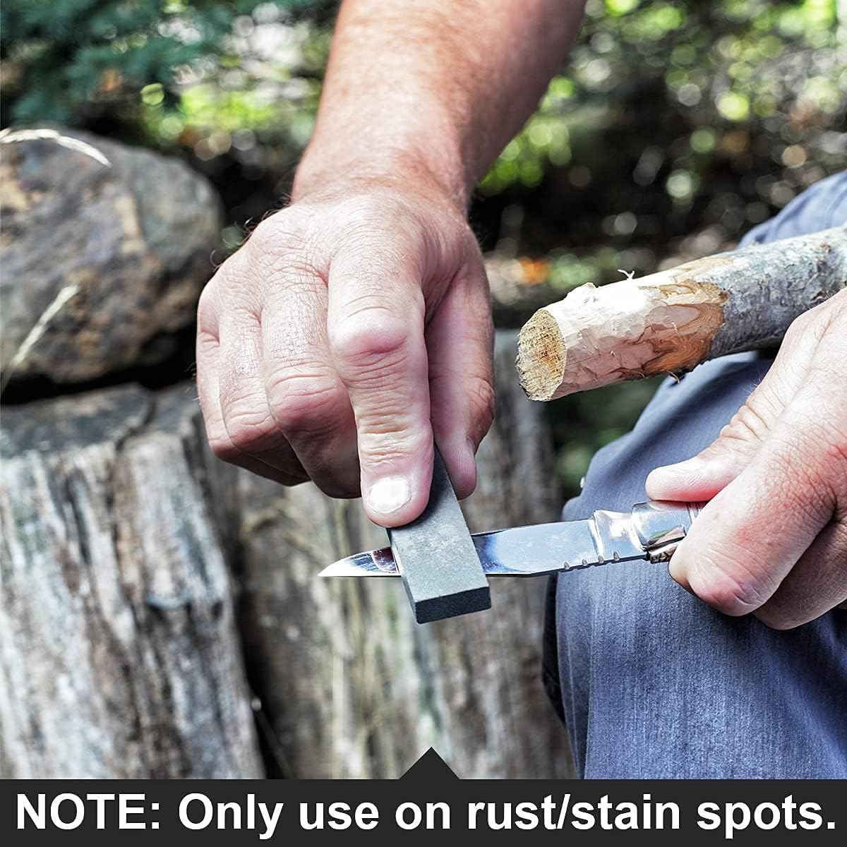 Knife Oil Rust Eraser Kit, Extra Large Rust Remover for Knives, Sword Maintenance Oil (3.4 oz) for Carbon Steel Blade, Cleaning, Protection And Lubricant Care Set