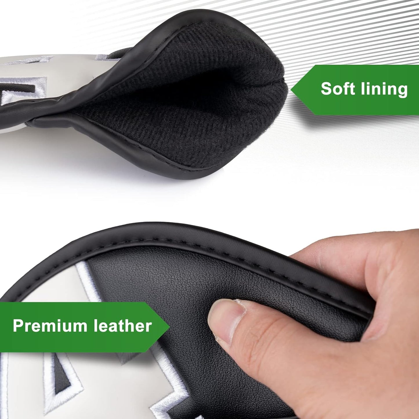 Craftsman Golf Magnetic Iron Headcovers Protective Cover with Large No. Available for Customize Name