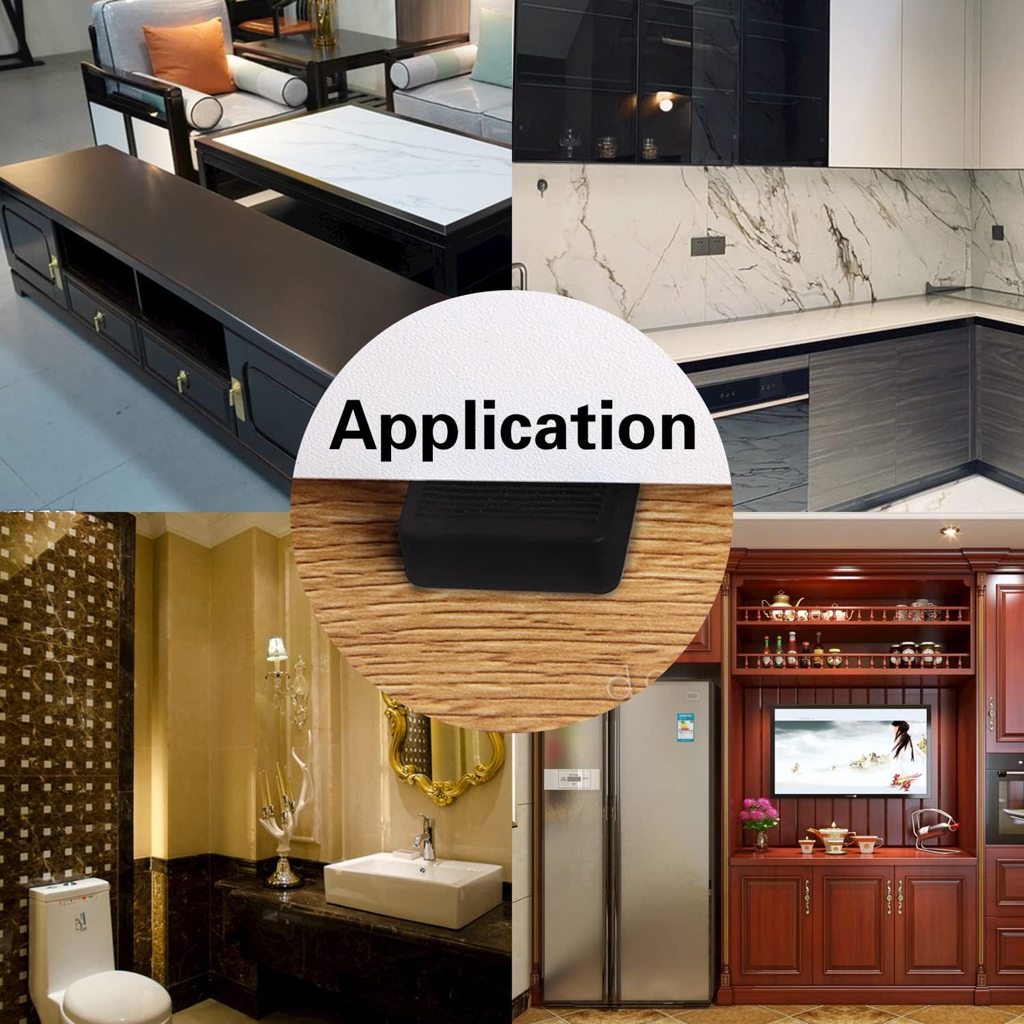 8 Pcs Black Shims, Shims for Leveling Furniture, Trimmable Hard Wedges Table Shims, Plastic Wedge Toilet Shim, Furniture Leveler Wedges, Rubber Texture, Perfect for Level Uneven Doors, Floors