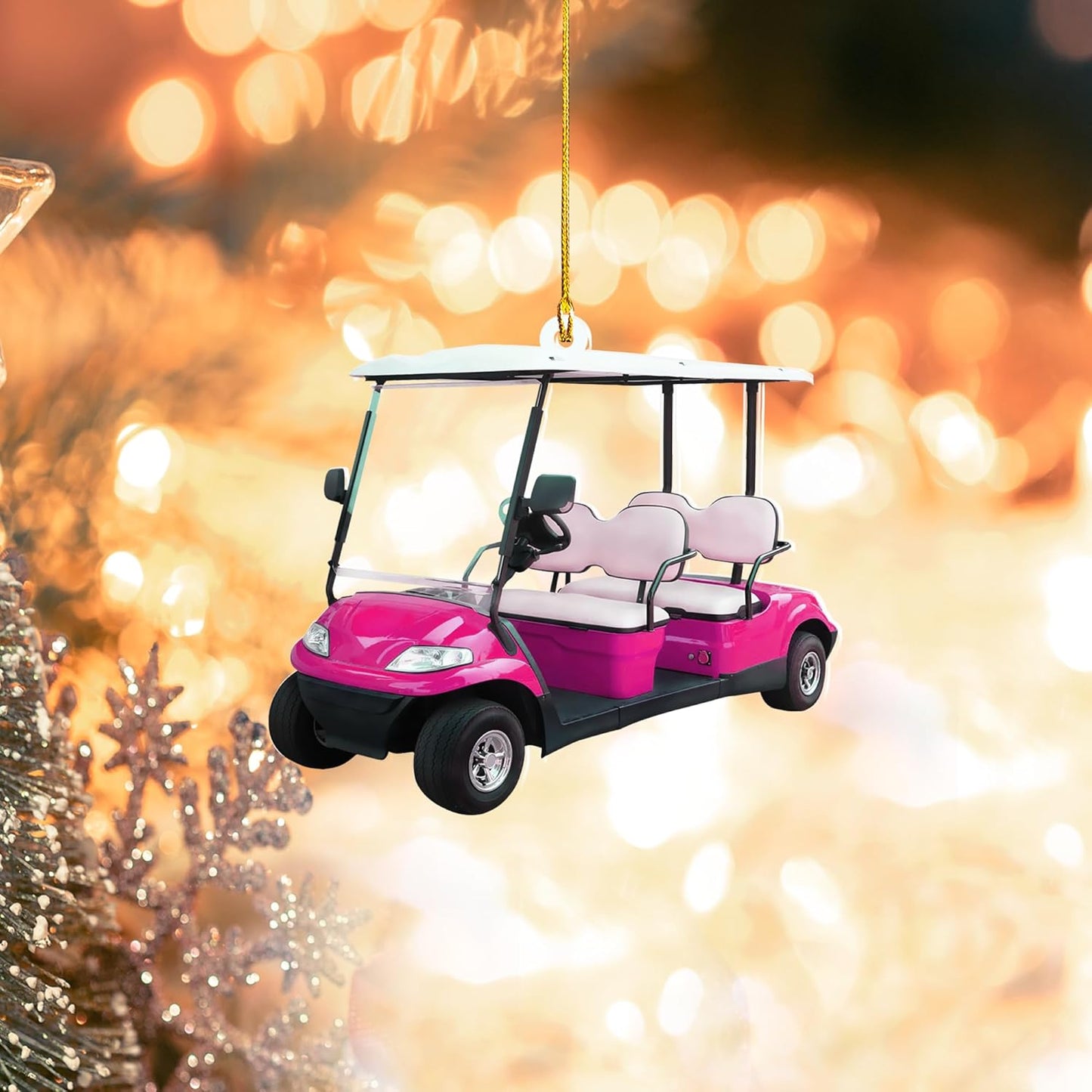 Personalized Golf Ornaments for Christmas Tree 2025 Custom Golf Christmas Ornament Golfing Bag Ornament Sports Golf Cart Ornaments Gift for Golfer Bag Golfing Lovers Hanging Decoration (G19)