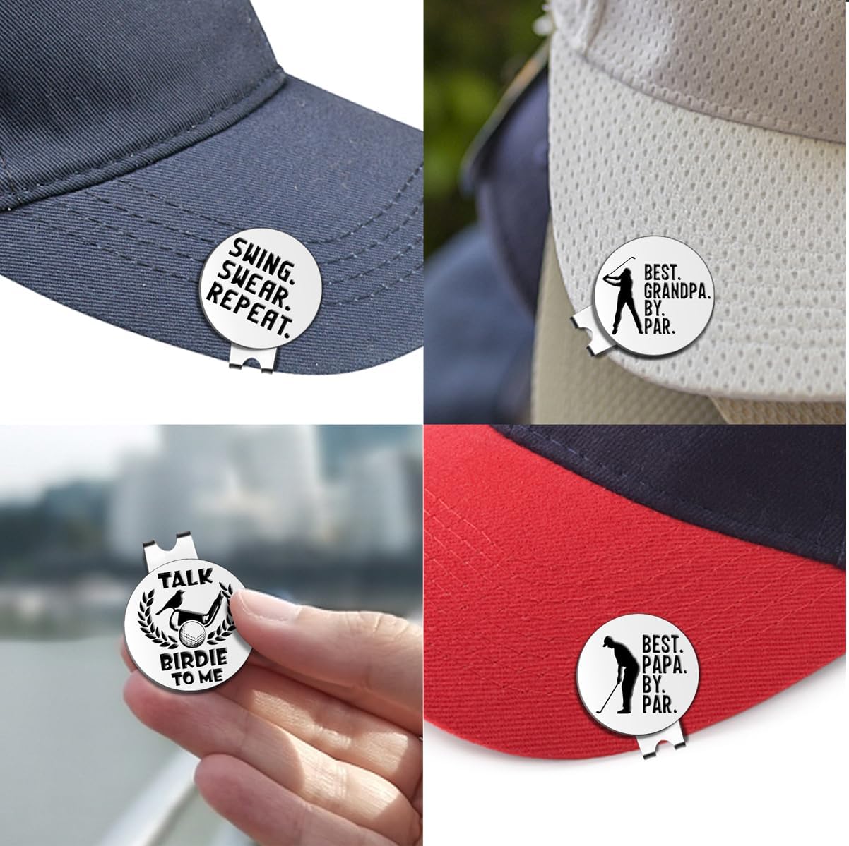 Best Dad by Par Golf Ball Markers, Men's Golf Accessories, Birthday Retirement Golf Gifts for Dad Husband Grandpa