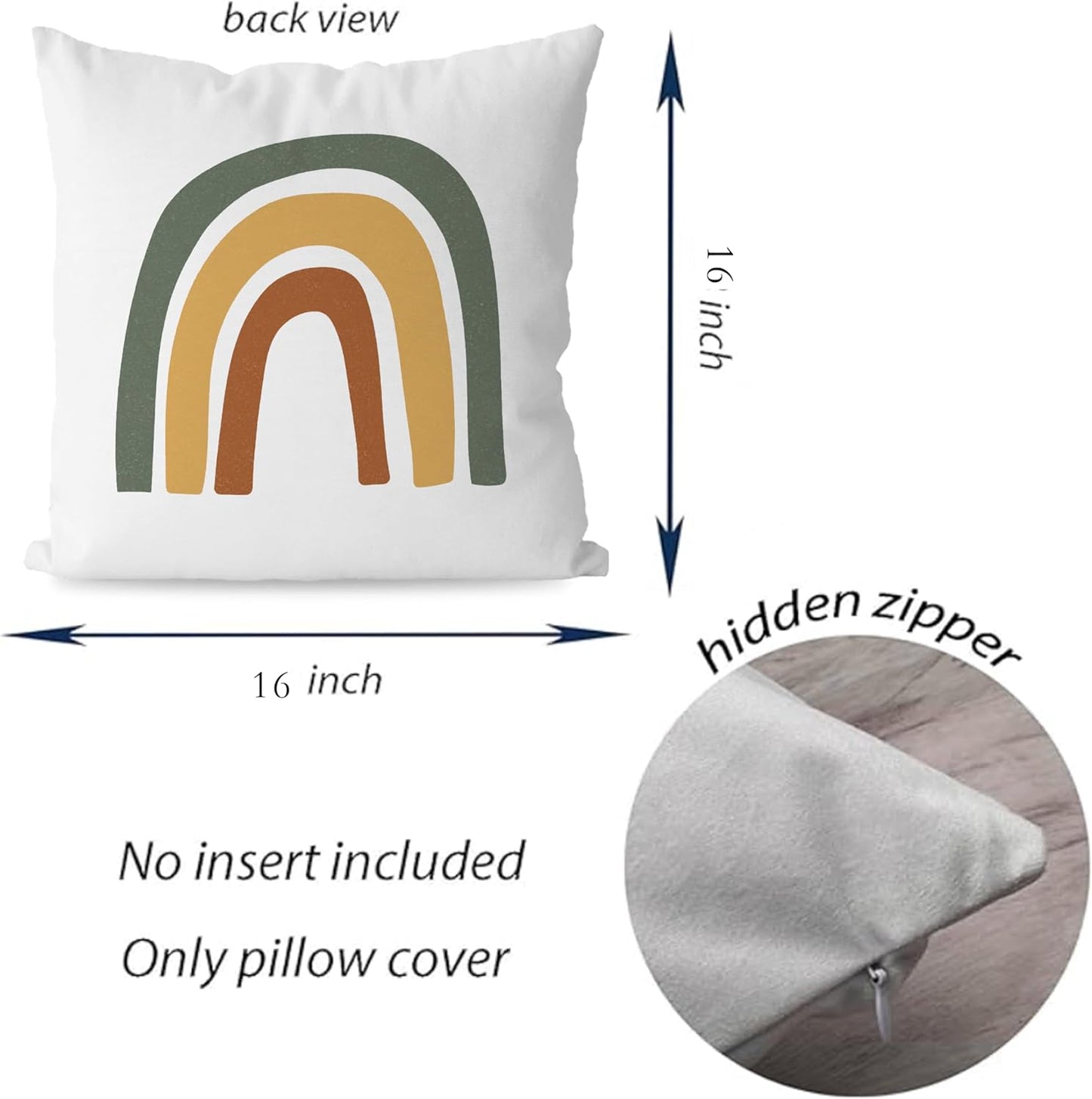 KEUSPI Classroom Moving Mountains Decor Kids Decorative Throw Pillow Covers18×18, Adventure Camping Decor Rainbow Sun Mountain Pillow Cover, Kids Pillows for Playroom Nursery Decor Set of 4