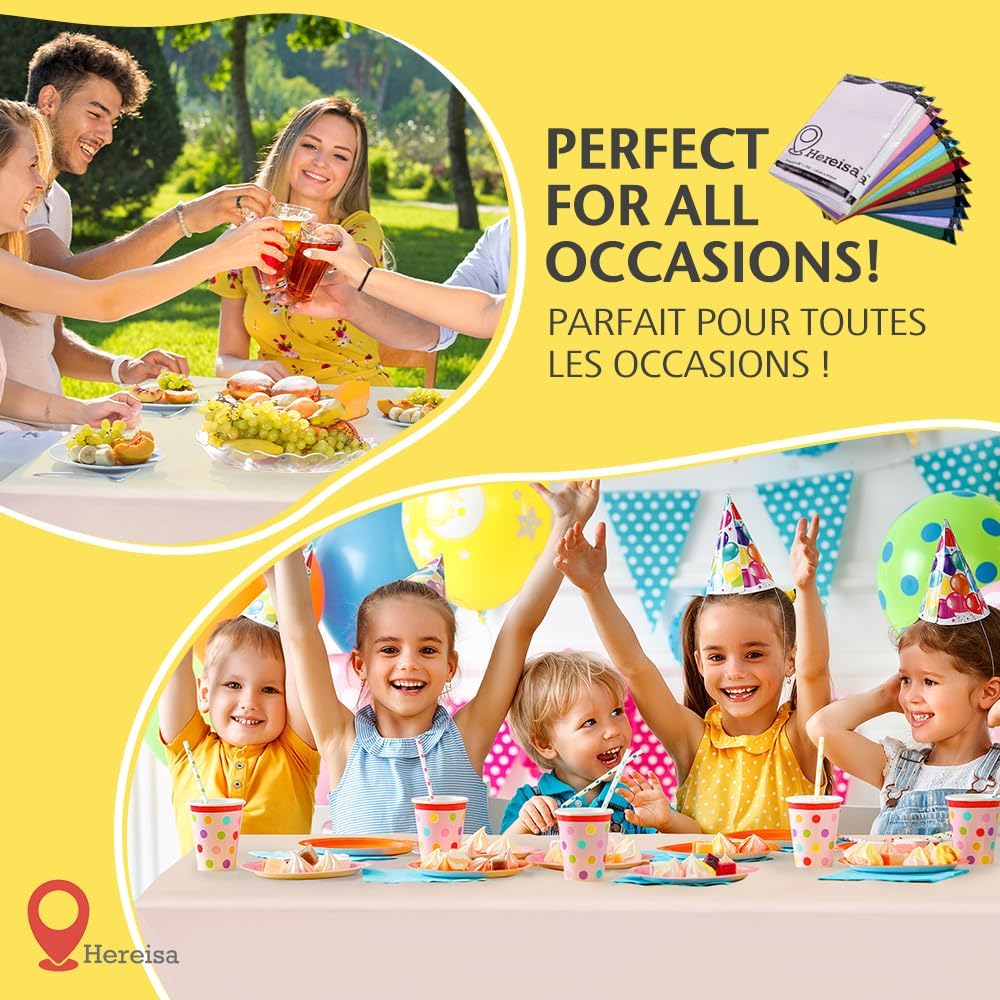 Tablecloths Plastic 3 Pack Light Pink Disposable Table Covers 54" x 108" Baby Pale Pink Table Cloths for Parties Bridal Shower Engagement Wedding Birthday, Fits 6 to 8 Foot Rectangle Tables