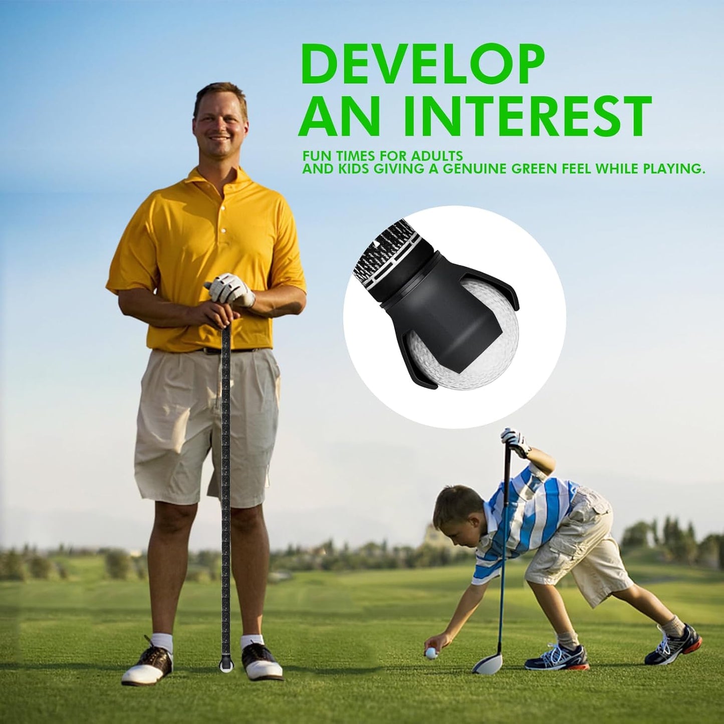 9 Pack Golf Putting Cups with Flags, Plastic Golf Training Aids with Golf Ball Retriever, Putting Training Hole Set for Indoor Outdoor