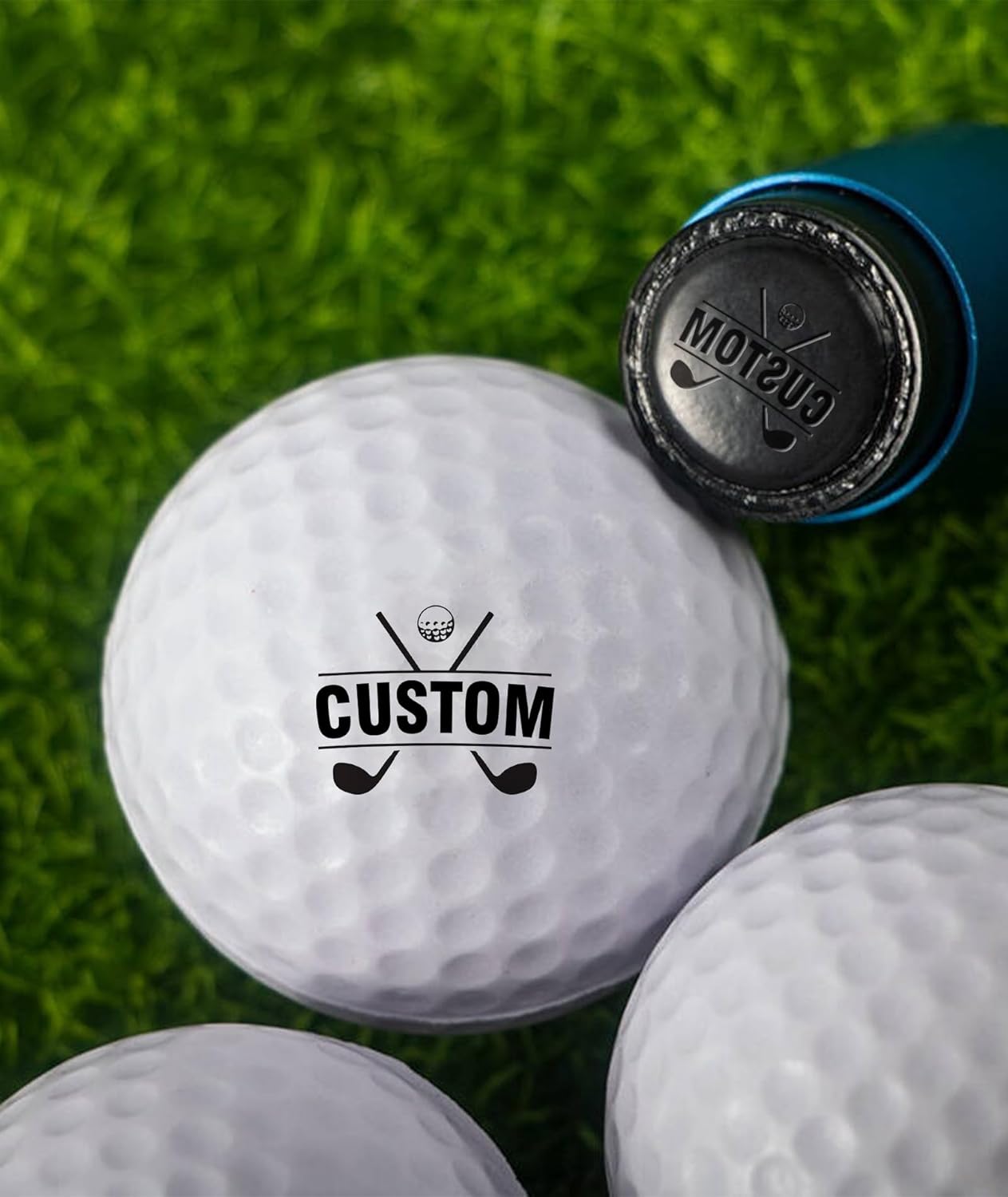 Custom Golf Ball Stamp, Personalized Golf Ball Marker Stamp, Waterproof Golf Ball Stamper with Monogram Logo Design, Golf Accessories Customized Golf Gifts