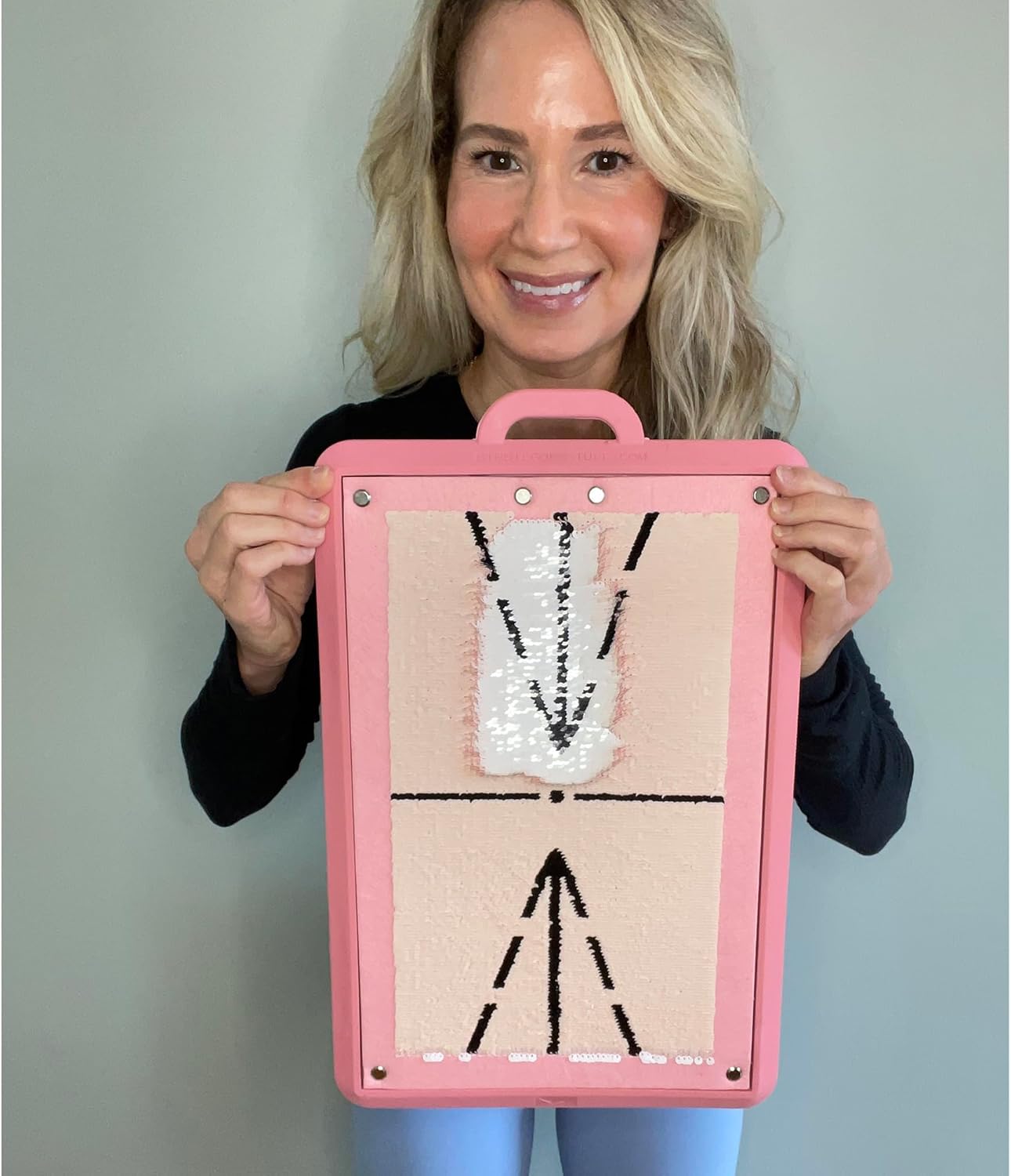 Birdie Bath Birdie Golf: Premium Swing Training Mat - Blush Pink Edition - Get Instant Feedback & Improve Swing Consistency Indoors & Outdoors, Portable 19.25x12.3 Mat