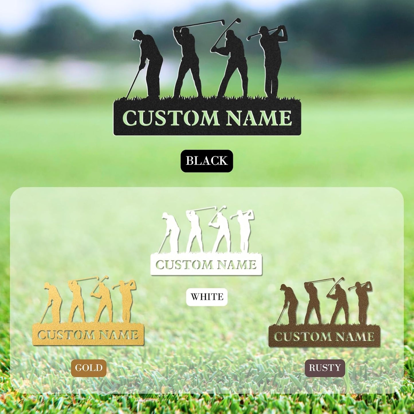 Personalized Golf Metal Wall Art, Vintage Golf Wall Decor, Custom Signs Outdoor Metal, 19th Hole Home Decor for Man Cave Garage Bar Club, Personalized Golfer Gifts for Men Dad Father