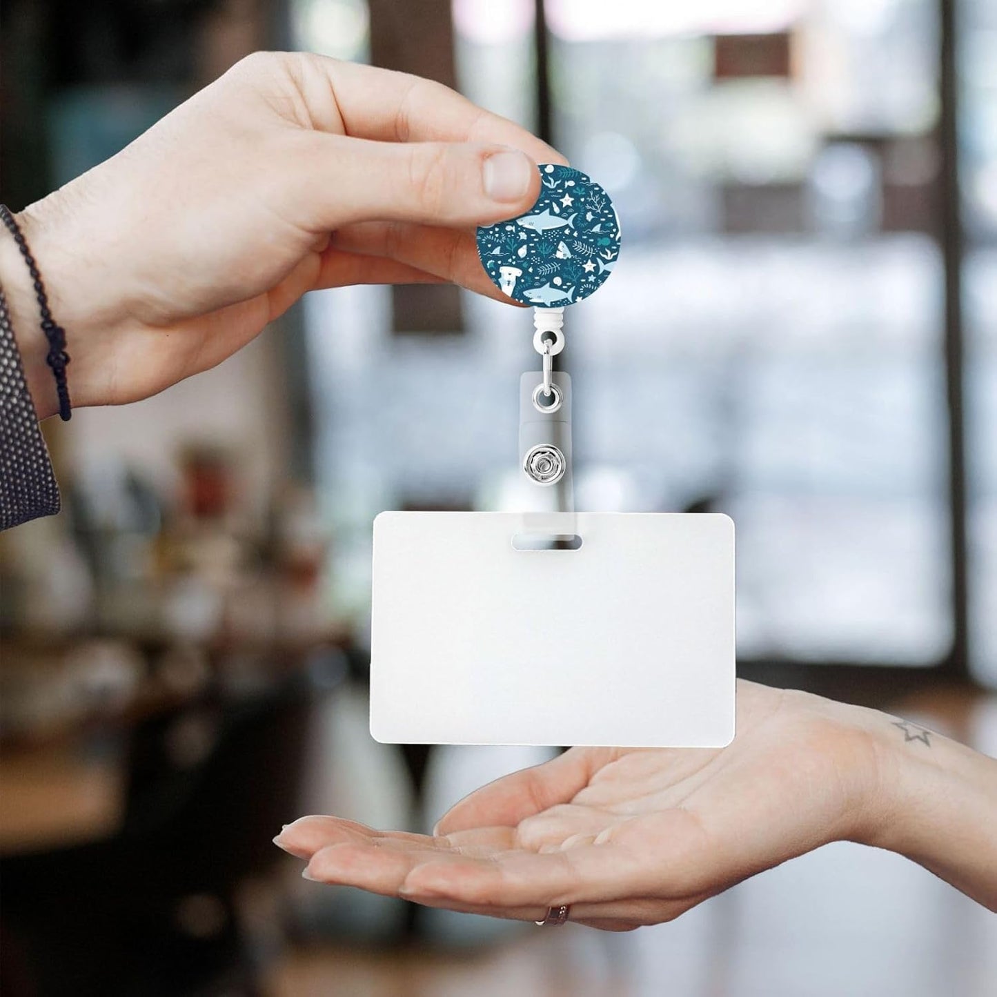 Fun Shark Badge Reels Retractable Badge Holder with Clip for Id Name Tag Office Worker Student Teacher Nurse Doctor