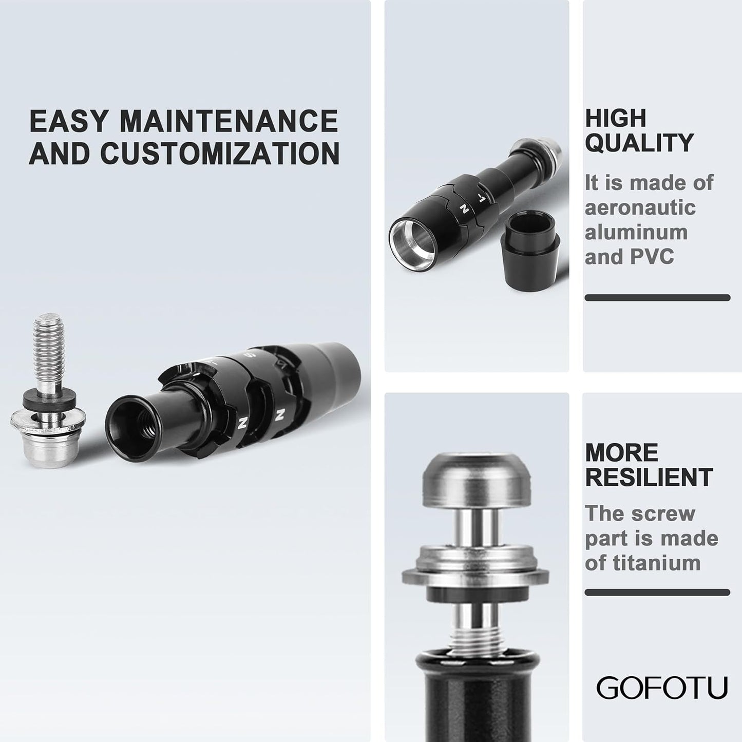 2PCS .335 Shaft Adapter Compatible with Callaway Elyte, Ai Smoke,Paradym,Mavrik, Epic Flash, GBB Epic, SUB Zero Driver RH