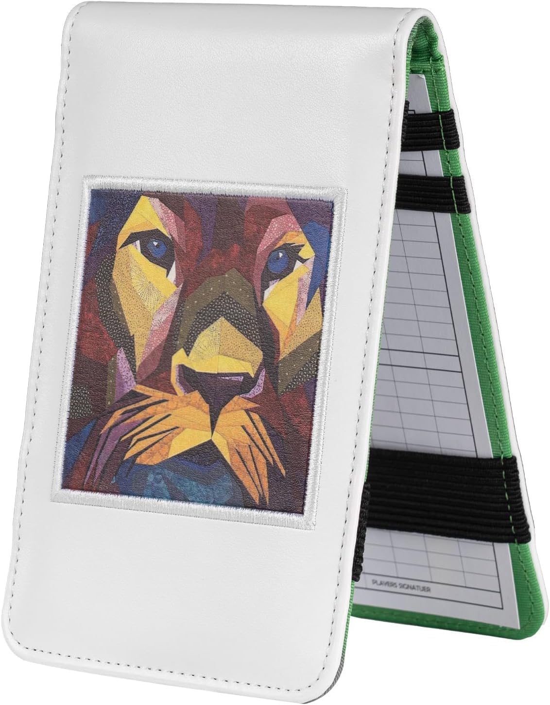 Golf Scorecard Holder & Yardage Book Cover, Golf Accessories Black Premium Leather Yardage Book Holders Cover