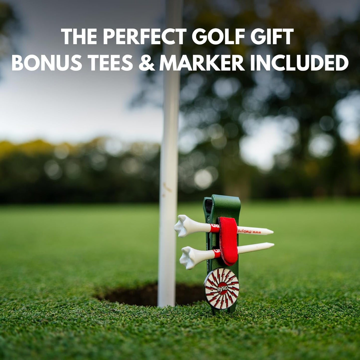 The Byrd Divot Clyp Golf Multitool - Divot Tool & Clip | Organizes Your Tees, Ball Marker & Divot Tool All in One | Essential Golf Gear for Focused Rounds | Golf Accessories for Men (Black)