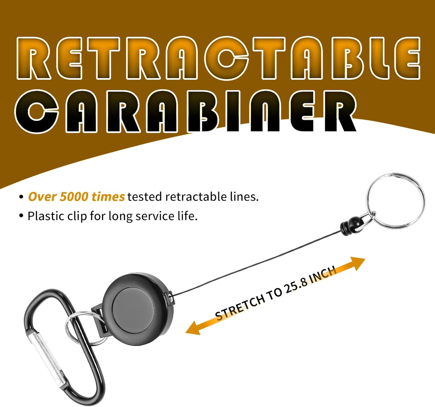 Mile High Life Golf Club Brush, Club Groove Cleaner with 2 Ft Retractable Extension Cord and Aluminum Carabiner, Golf Bag Accessories for Men and Women