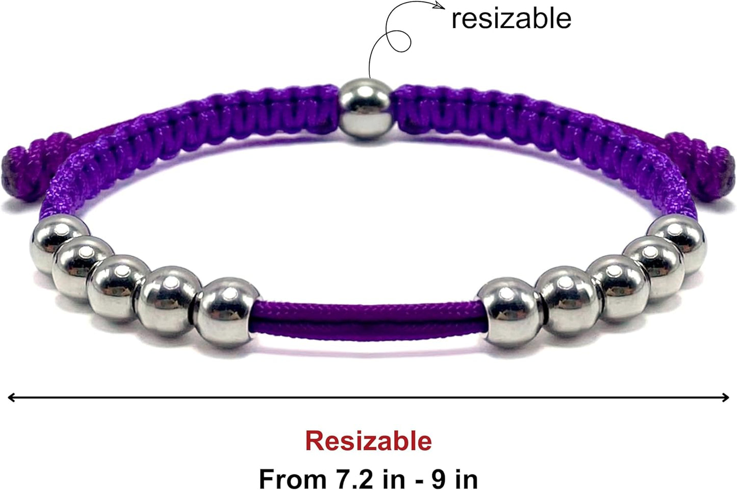 LAMIBEE Golf Stainless Steel 10 Beads Score Counter Bracelet, Golf Stroke Count Bracelet, Resizable and Easy to Adjust Golf Round Scoring Tracker, Durable and Stylish Golf Accessory