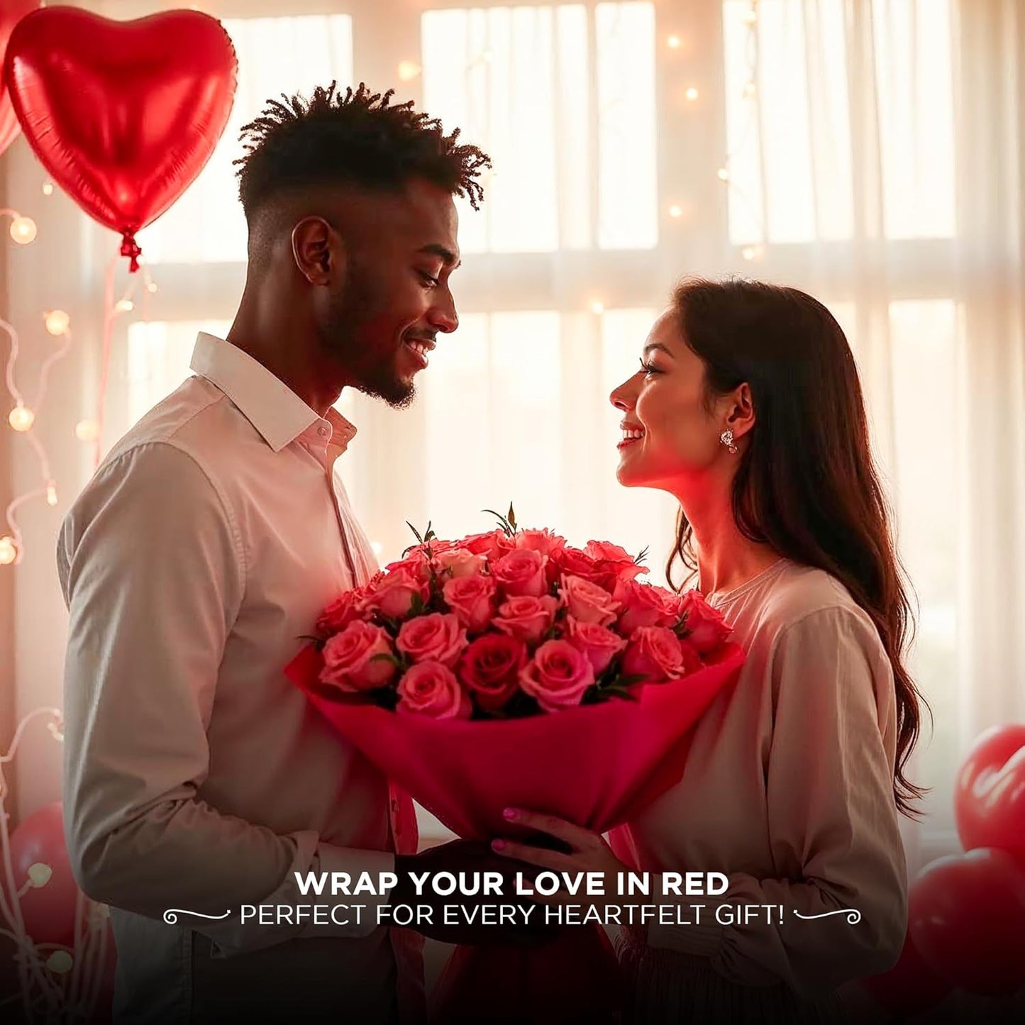 SANZIX 150 Sheets Red Tissue Paper for Gift Bags Bulk 14 x 20 Inch - Red Christmas Wrapping Paper for Romantic Wrap, Christmas Gifts, Valentine’s Day, Bouquet, Party, Holiday & Xmas Decorations