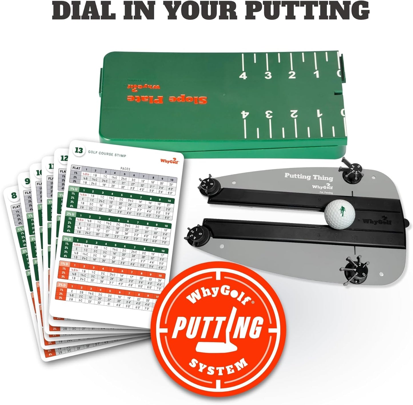 WHYGOLF Putting System & Putting Thing – Golf Training Aid for Stroke, Accuracy & Green Reading – Adjustable Putting Gates for Home & Green Practice – Putter Teaching Tool for Better Control
