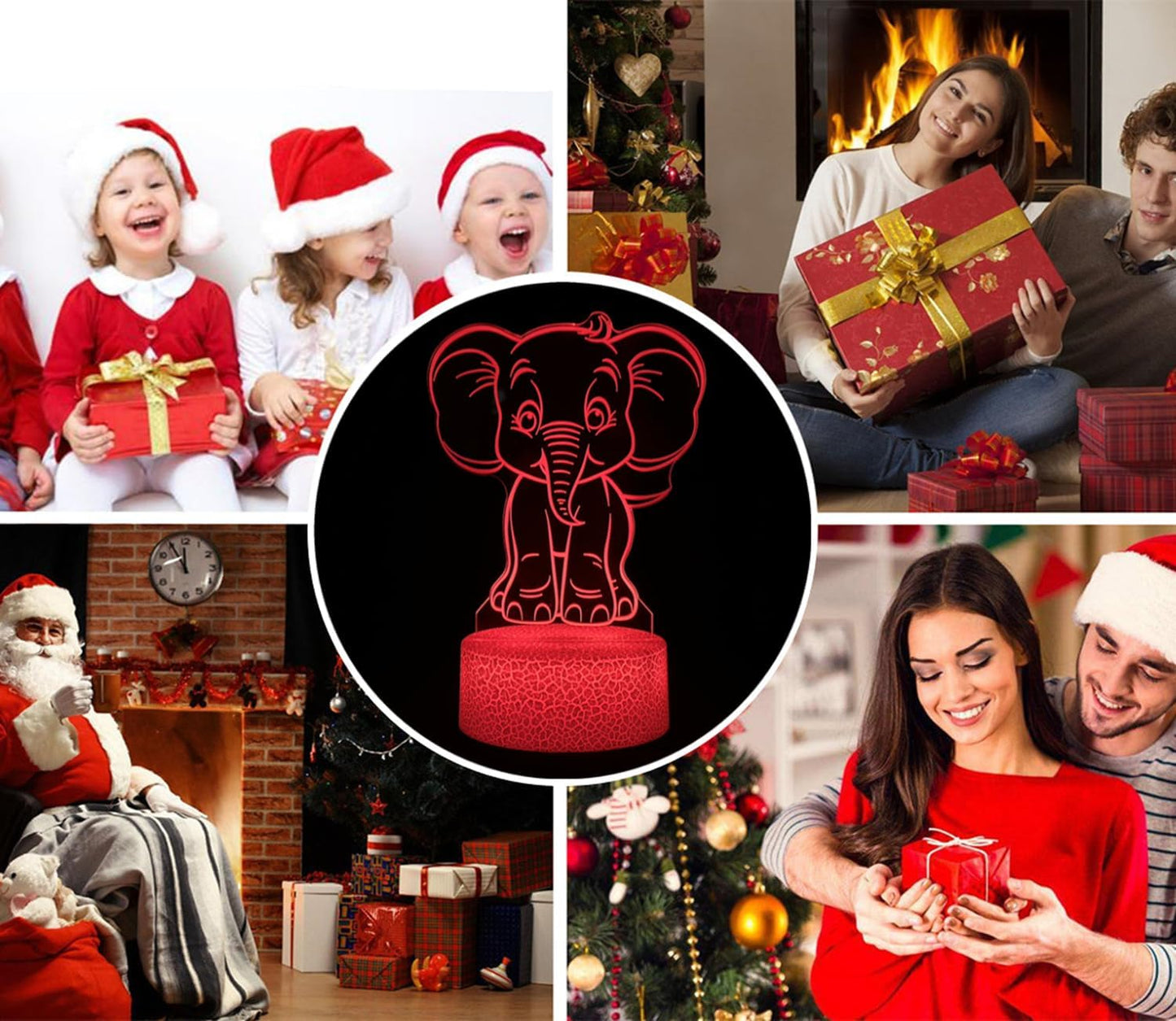 i-CHONY Elephant Night Light for Kids,16 Colors Dimmable Cute Animal Lamp with Remote,Smart Touch,USB Cable,Room Decor Lamp,Elephant Gift for Boys Girls Christmas Birthday Holiday Gifts