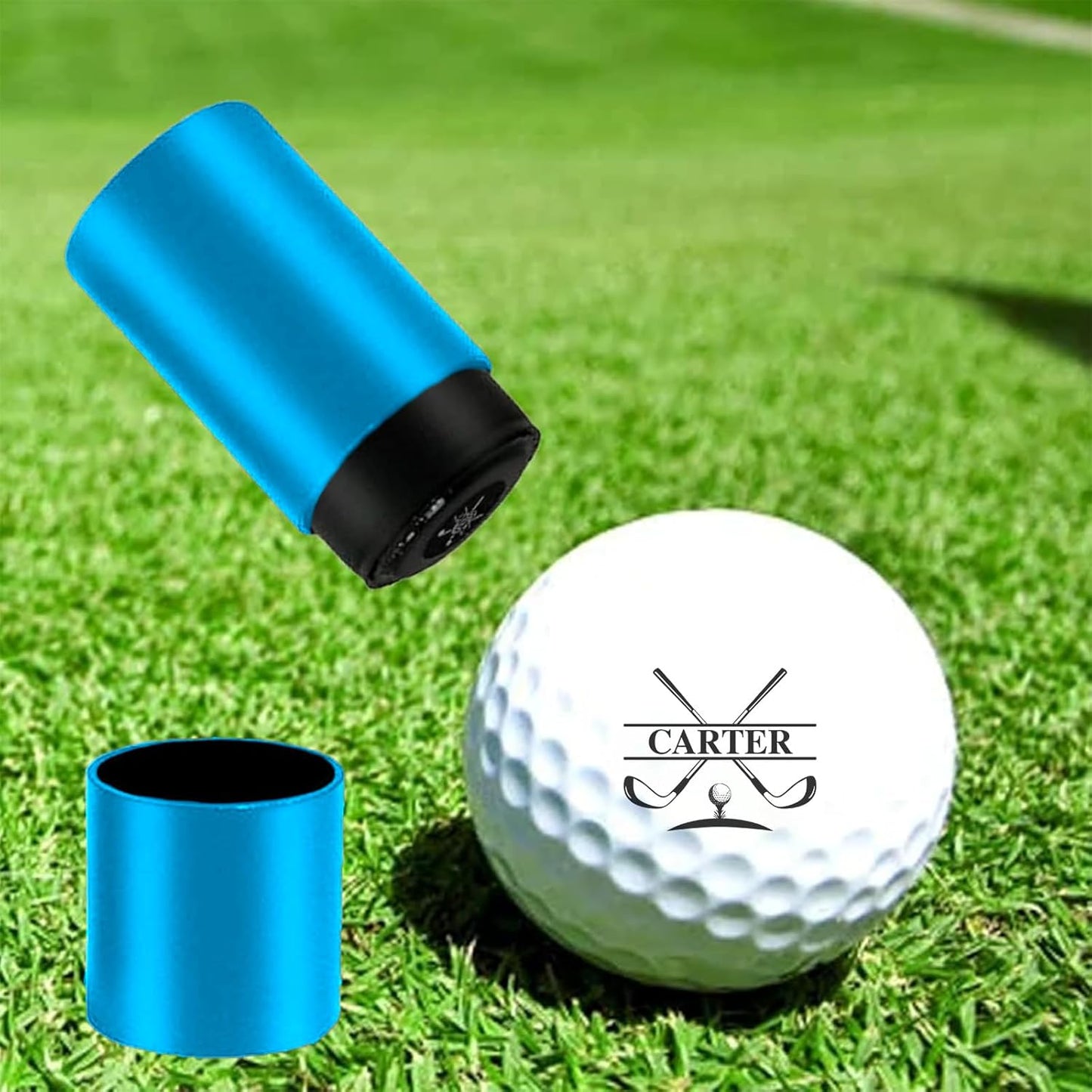 Custom Golf Ball Stamp Marker, Quick-Dry Self-Inking Golf Ball Personalized Stamp with Logo Monogram, Reusable Waterproof Golf Ball Marking Gift for Men Golfer & Dad Husband, Golf Balls Stamp