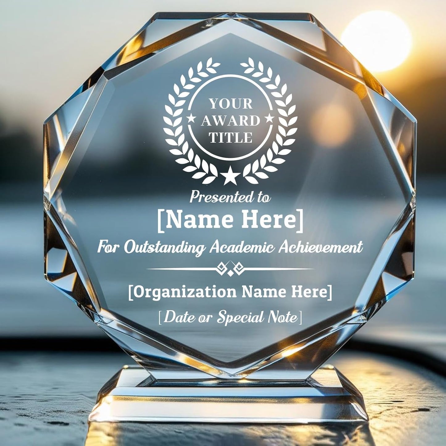 Personalized Trophy Award - Custom Crystal Awards and Trophies - Plaques Personalized Engraved - Thank You Gifts - Employee Appreciation Gifts for Cowokers, Recognition, Sports