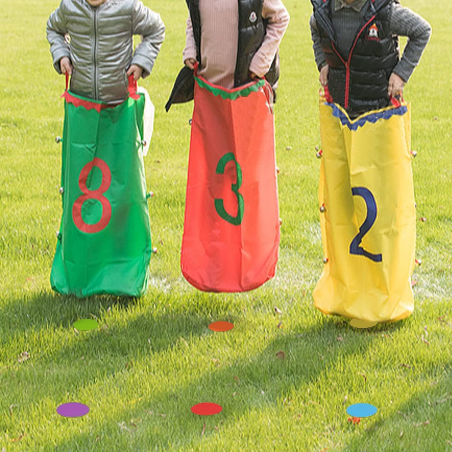 4inch & 9inch Poly Spot Markers for Agility Dot for Gym/PE Training, Dance, 6/12/24 Pcs Round Multiple Color & Size Rubber Non-Slip Spot Marker for Games, Floor Dots and Sport Activities