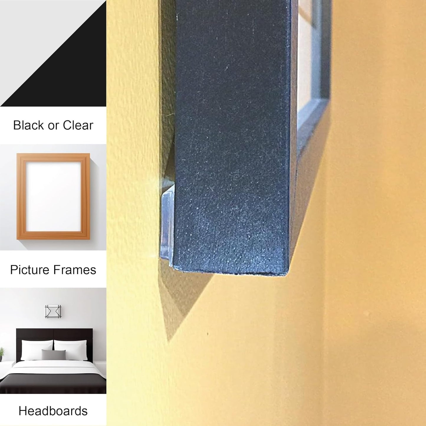 Clear Rubber Bumpers Large - Rubber Feet for Cutting Boards - Glass Table Top Bumpers, Picture Frame Spacers, Self Adhesive Furniture Pads - 1 Inch Square Self Stick Pads - 20 PCs