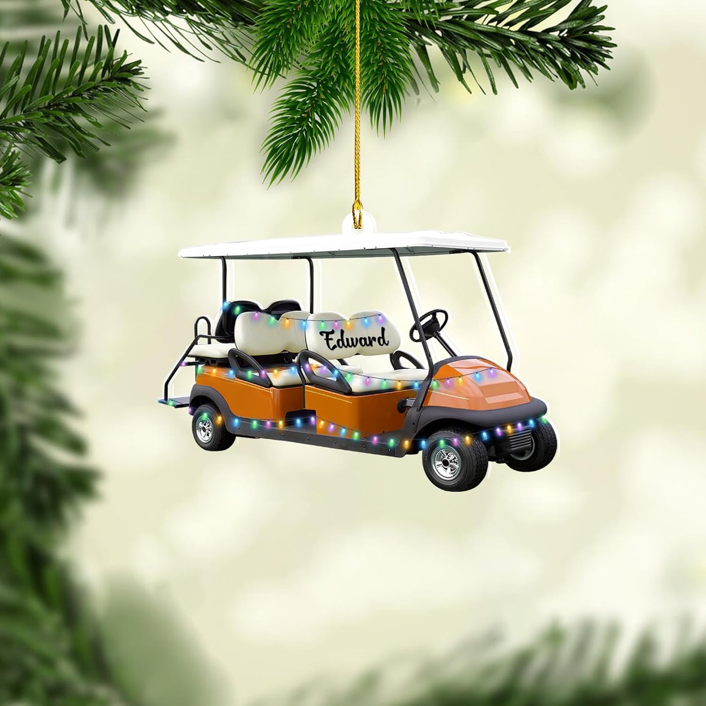 Personalized Golf Ornaments for Christmas Tree 2025 Custom Golf Christmas Ornament Golfing Bag Ornament Sports Golf Cart Ornaments Gift for Golfer Bag Golfing Lovers Hanging Decoration (G20)