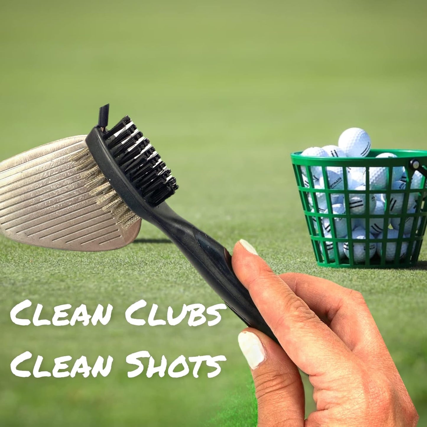 The Golfer's Workshop Club Cleaning Kit - 4oz Spray, Golf Club Brush with Groove Cleaner, 2ft Retractable Zip-line, Carabiner Clip (Pink)