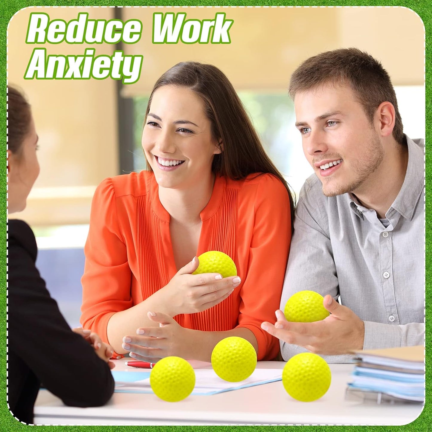 Libima 20 Pcs Mini Golf Stress Ball Bulk 2.5 Inch Foam Practice Balls Stress Relief Sports Ball with Storage Bag for Golf Birthday Party Favors Carnival Reward Gift