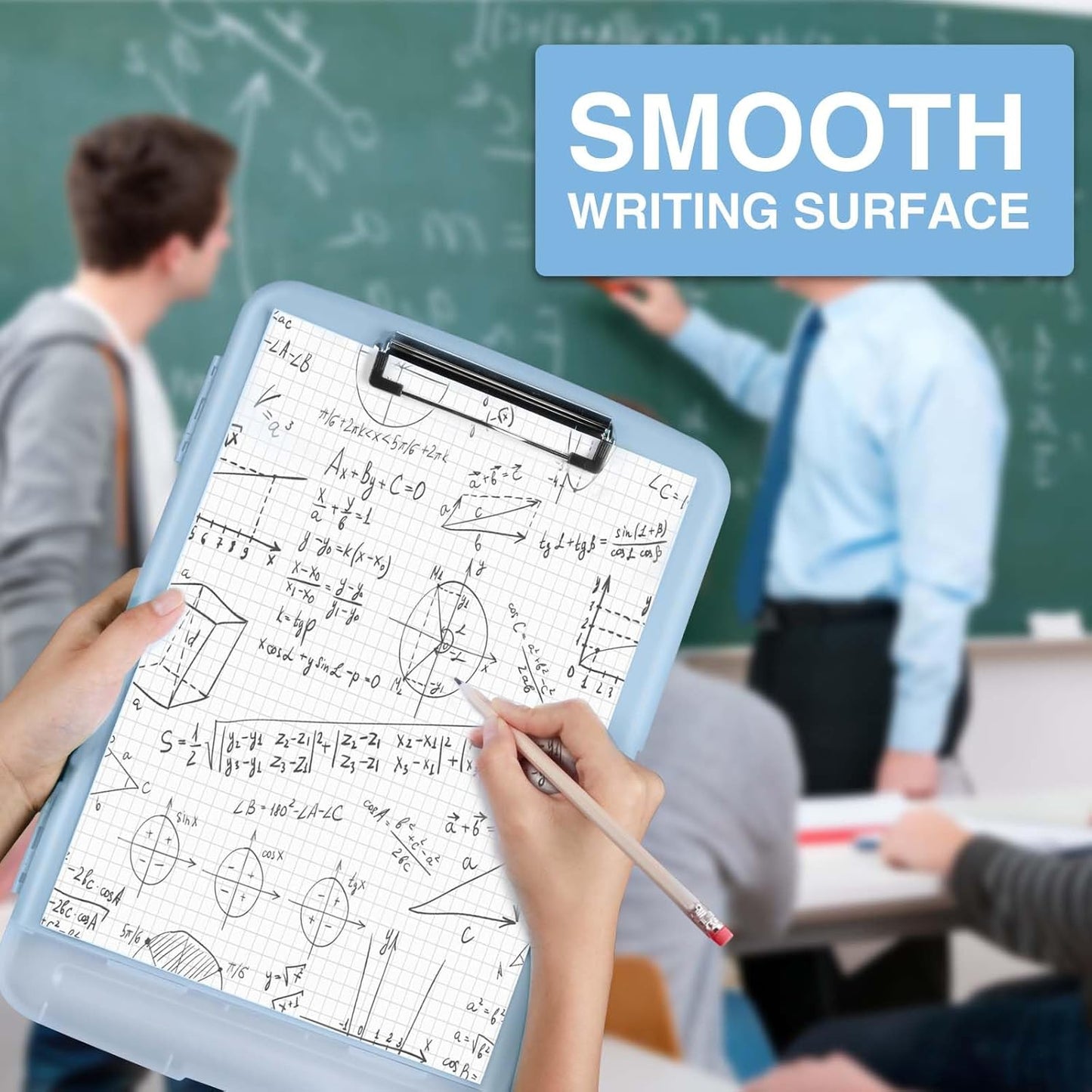 Sooez Clipboards with Storage, High Capacity Clip Boards 8.5x11 with Storage, Heavy Duty Nursing Clipboard Folder, Plastic Clipboard with Pen Holder for Women Teachers Work, School & Office Supplies