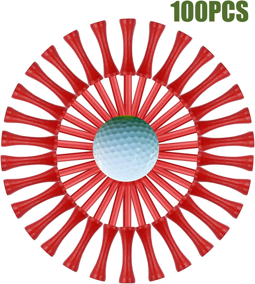 Step Down Golf Tees 2-1/8"or 2-3/4"or 3-1/4" 100 Pack Enduring Wooden Bamboo Golf Castle Tees