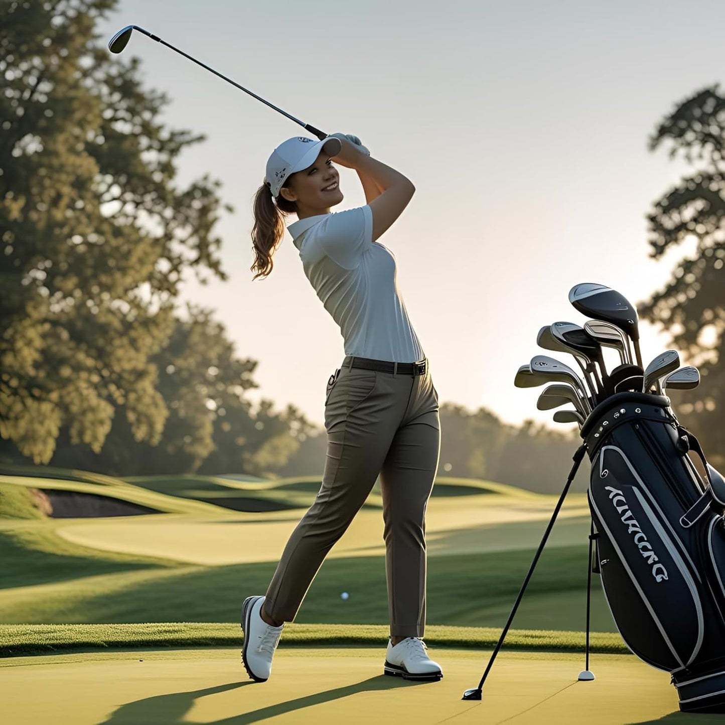 Billboard Golf Trophy Award – Male or Female Golfer Figures – Premium Resin with Custom Engraving – 6.5 or 8.5 Inch Recognition for Tournaments, MVPs, or Team Awards