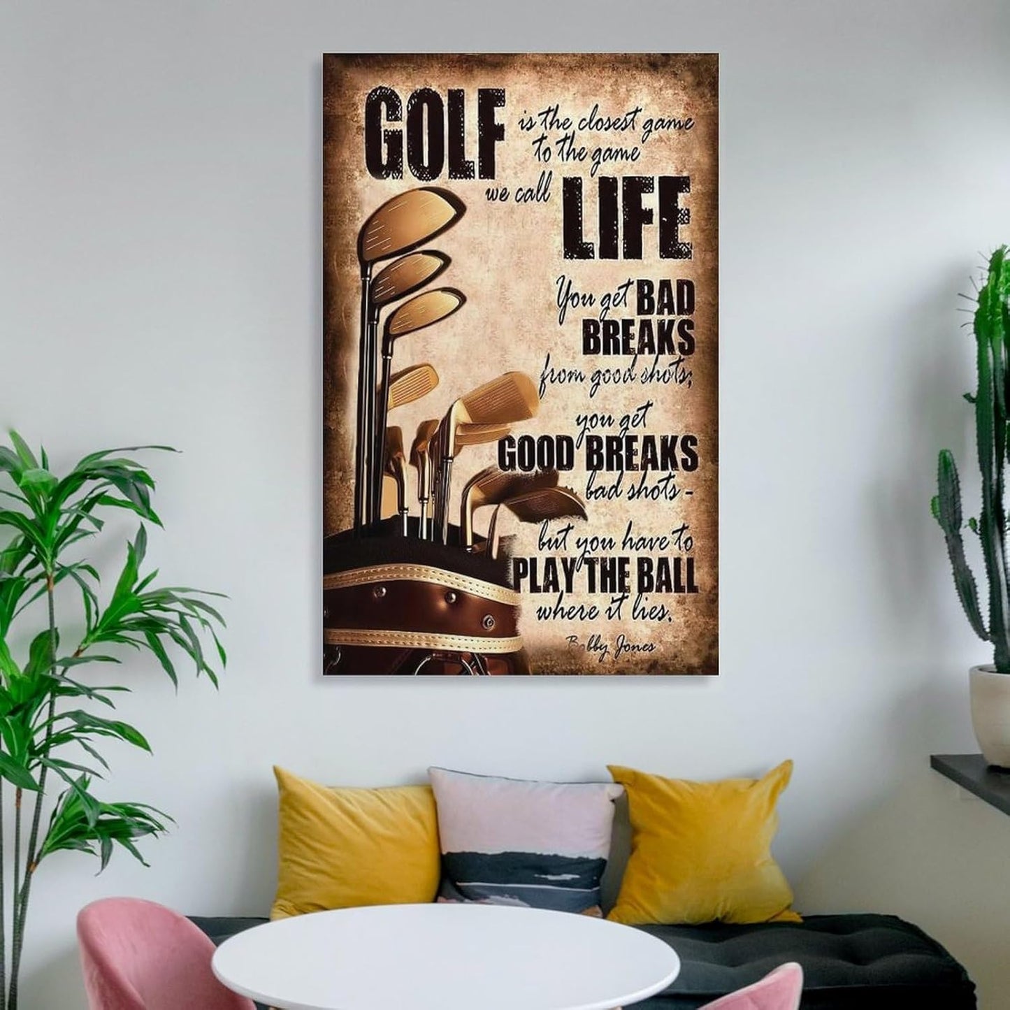 Golfing Classic Vintage Golf Life Art Posters, Sport Lovers Gifts, Canvas Painting And Wall Art Pictures Are Used For Room Aesthetics And Decoration 12x18inch(30x45cm)