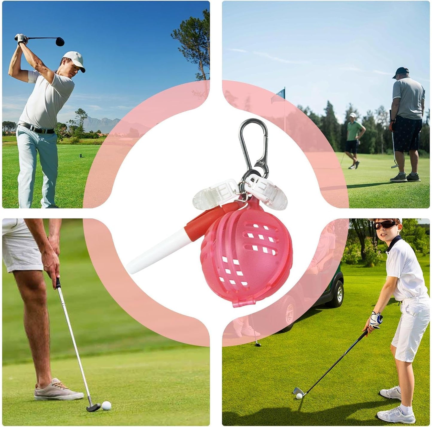 Golf Ball Line Marker Tool, Portable 360 Degree Stencil, Putting Alignment Aid, Golf Accessory with Easy Use and Precise Marking, Training Tool for Course Practice Sport Game Outdoor Competition Men