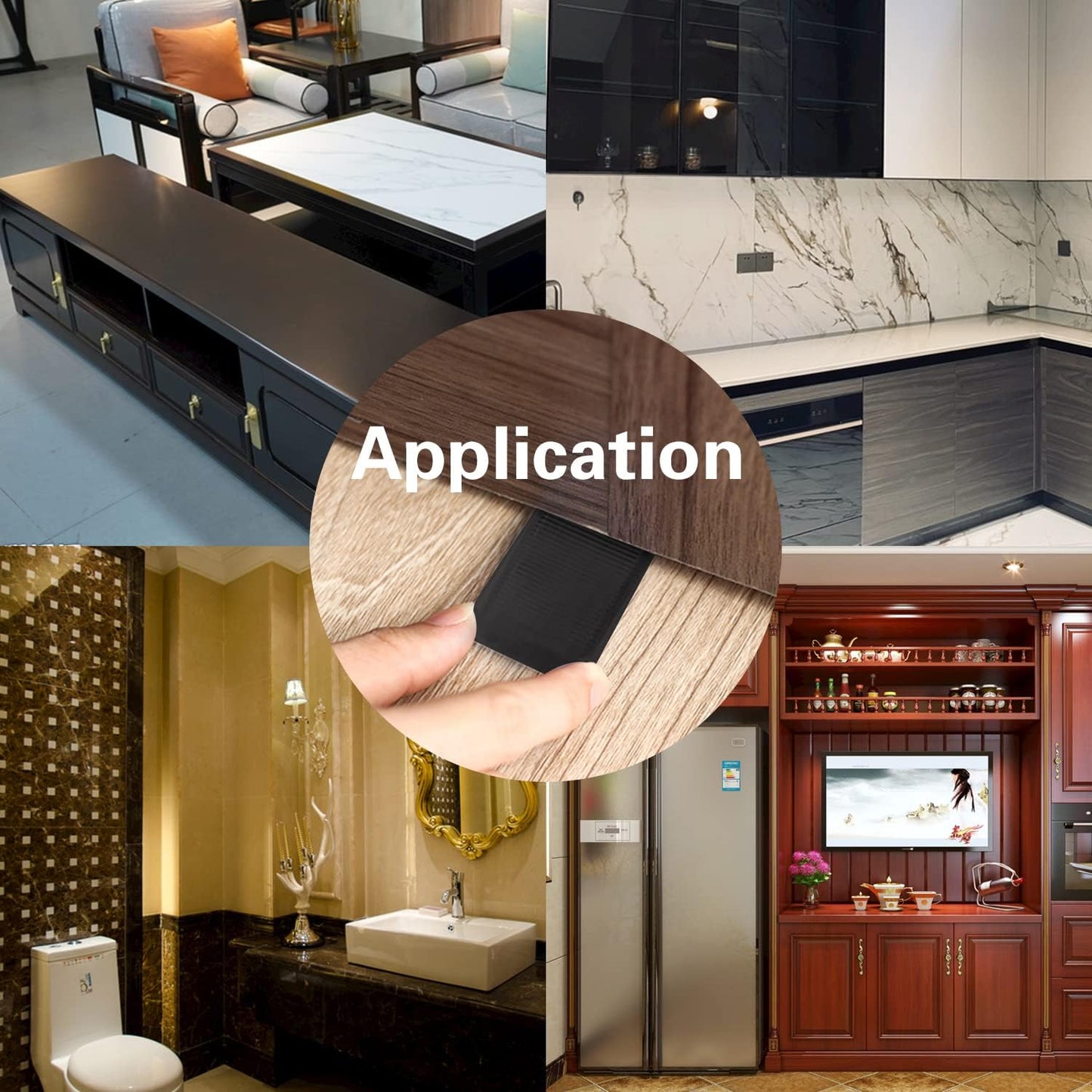 8 Pcs Black Wedges, Shims for Leveling Furniture, Plastic Hard Plastic Wedge Shim, Table Leveler Wedge, Rubber Type Texture Levelers, Perfect for Home, Uneven Door, Floor, Toilet (Mini Thin)