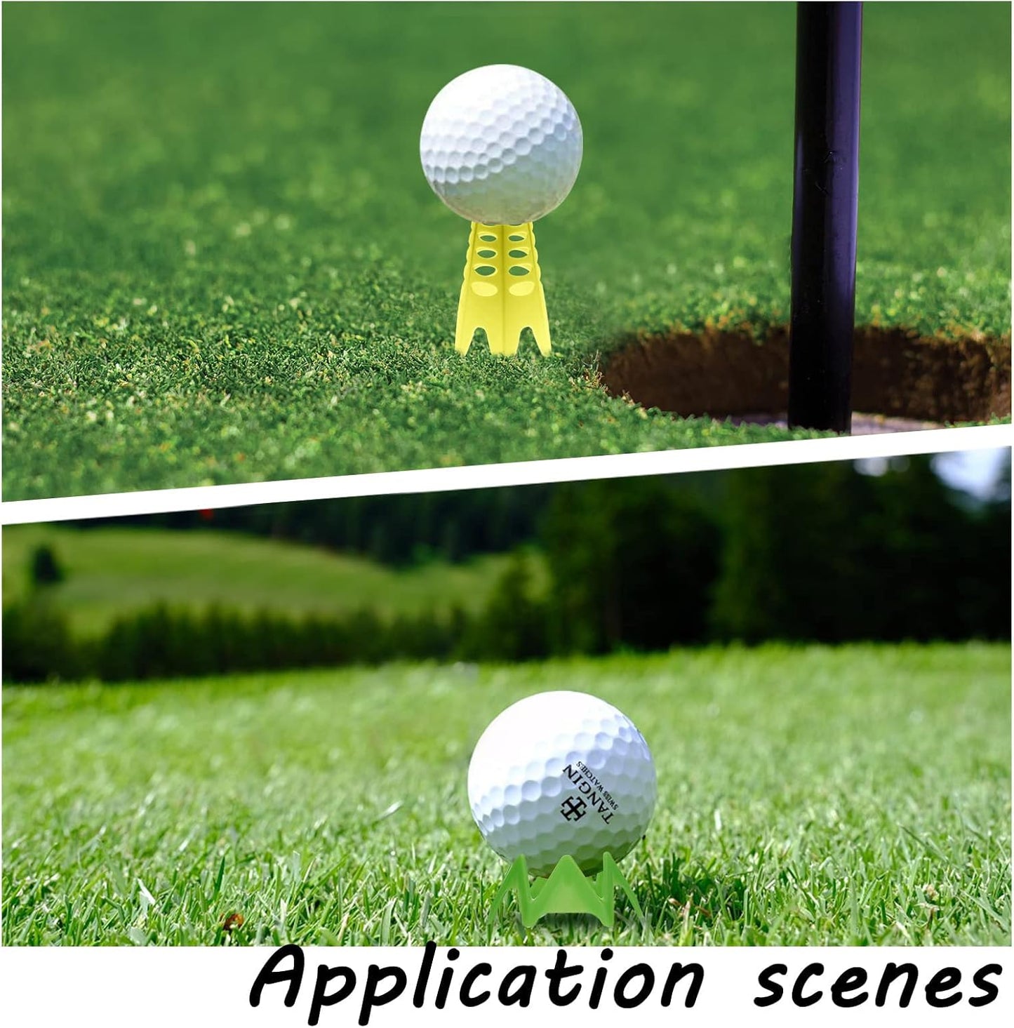 Golf Simulator Tees, Plastic Indoor Golf Mat Tees Practice Turf and Driving Range Winter Golf Tees (18 Pcs)