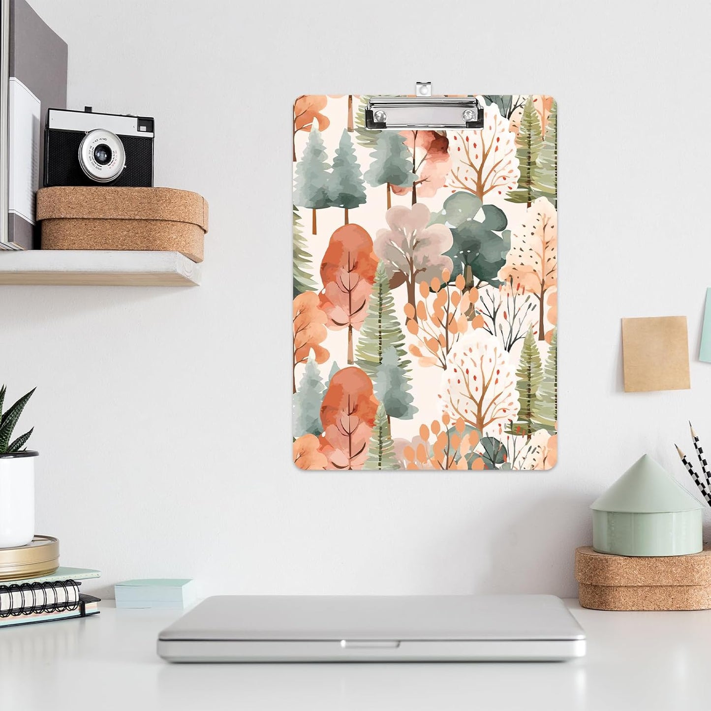 Autumn Trees Clipboard A4 Letter Size Plastic Decorative Clipboards for Teacher,Nurse Doctor Student and Kid Cute Design for Standard Size 12.5 x 8.7