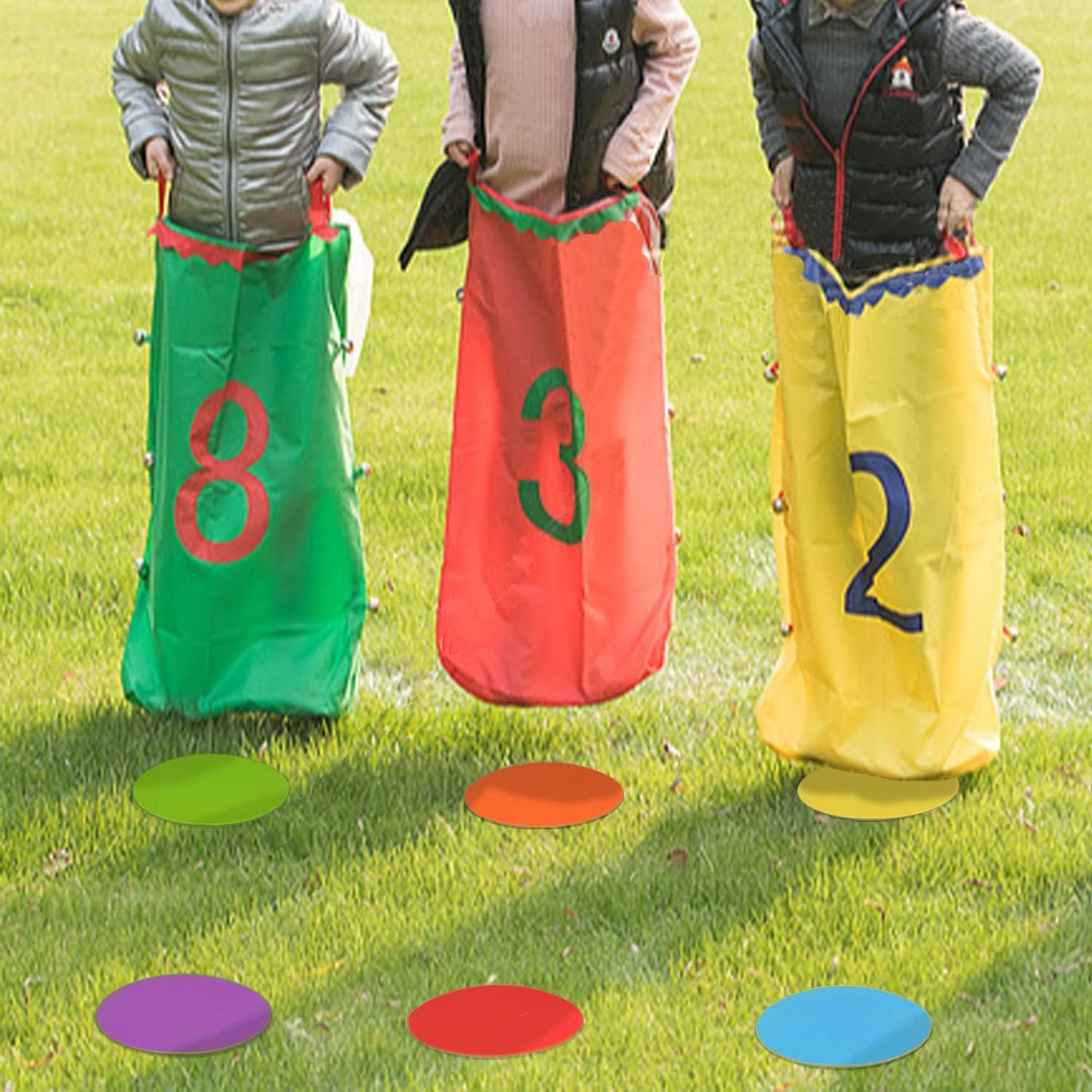 4inch & 9inch Poly Spot Markers for Agility Dot for Gym/PE Training, Dance, 6/12/24 Pcs Round Multiple Color & Size Rubber Non-Slip Spot Marker for Games, Floor Dots and Sport Activities