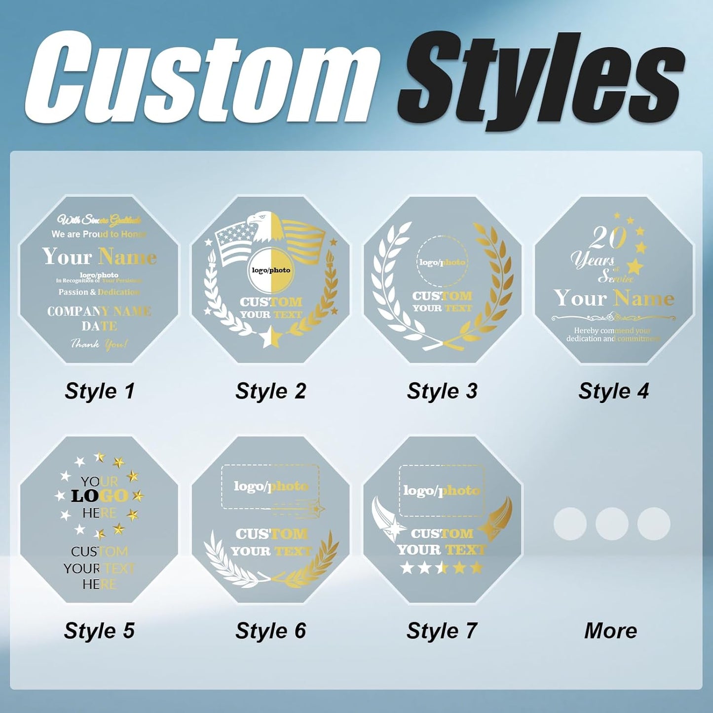 Personalized Crystal Trophy - Customizable Trophy Award with Name/Logo/Text for Retirement Plaque Employee Recognition Trophies