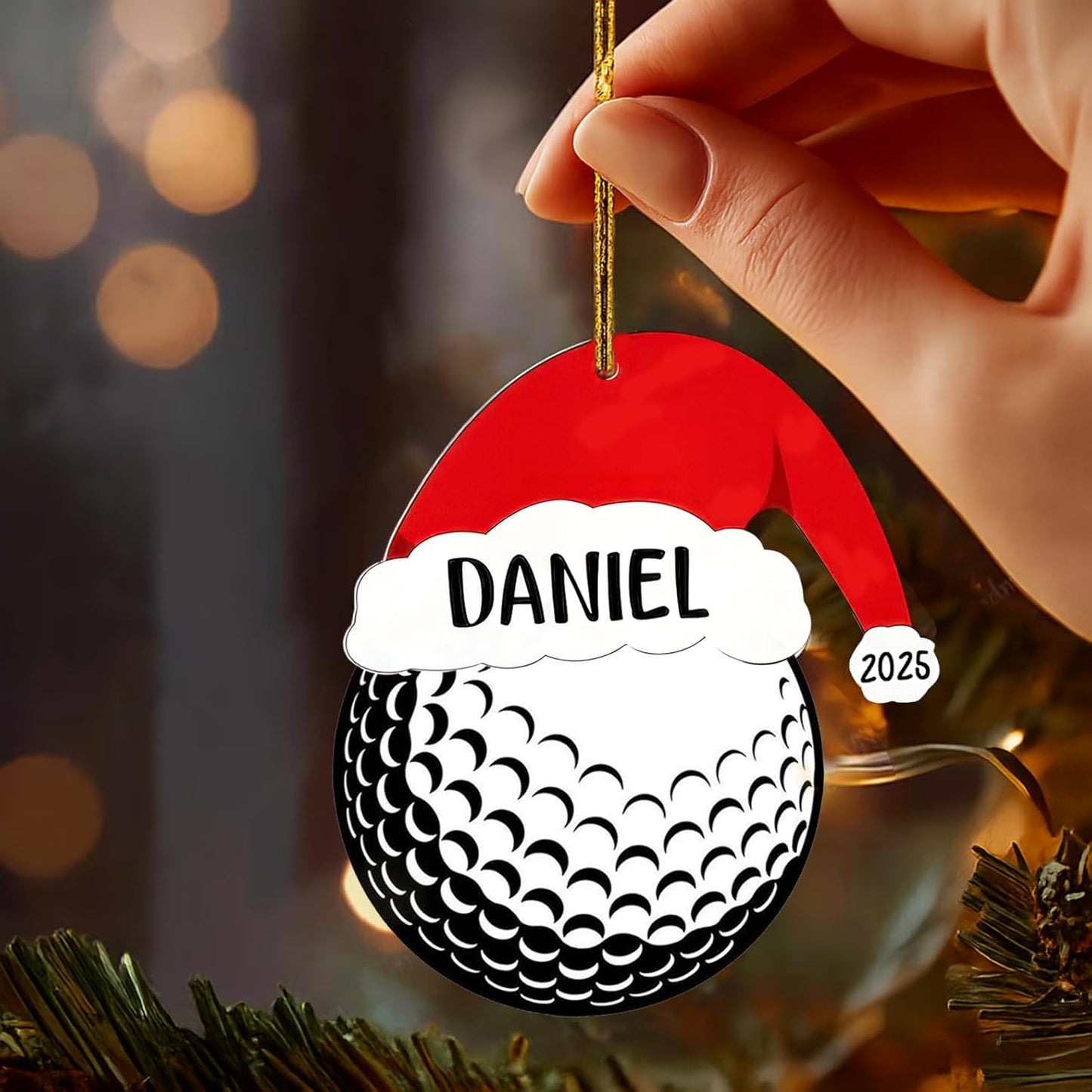 Personalized Golf Christmas Ornaments 2025, Custom Golf Christmas Tree Ornaments with Name, Team Ornament, Custom Coach Gifts, Hanging Decor, Gifts for Sports Lovers Boys, Xmas Gift 2025