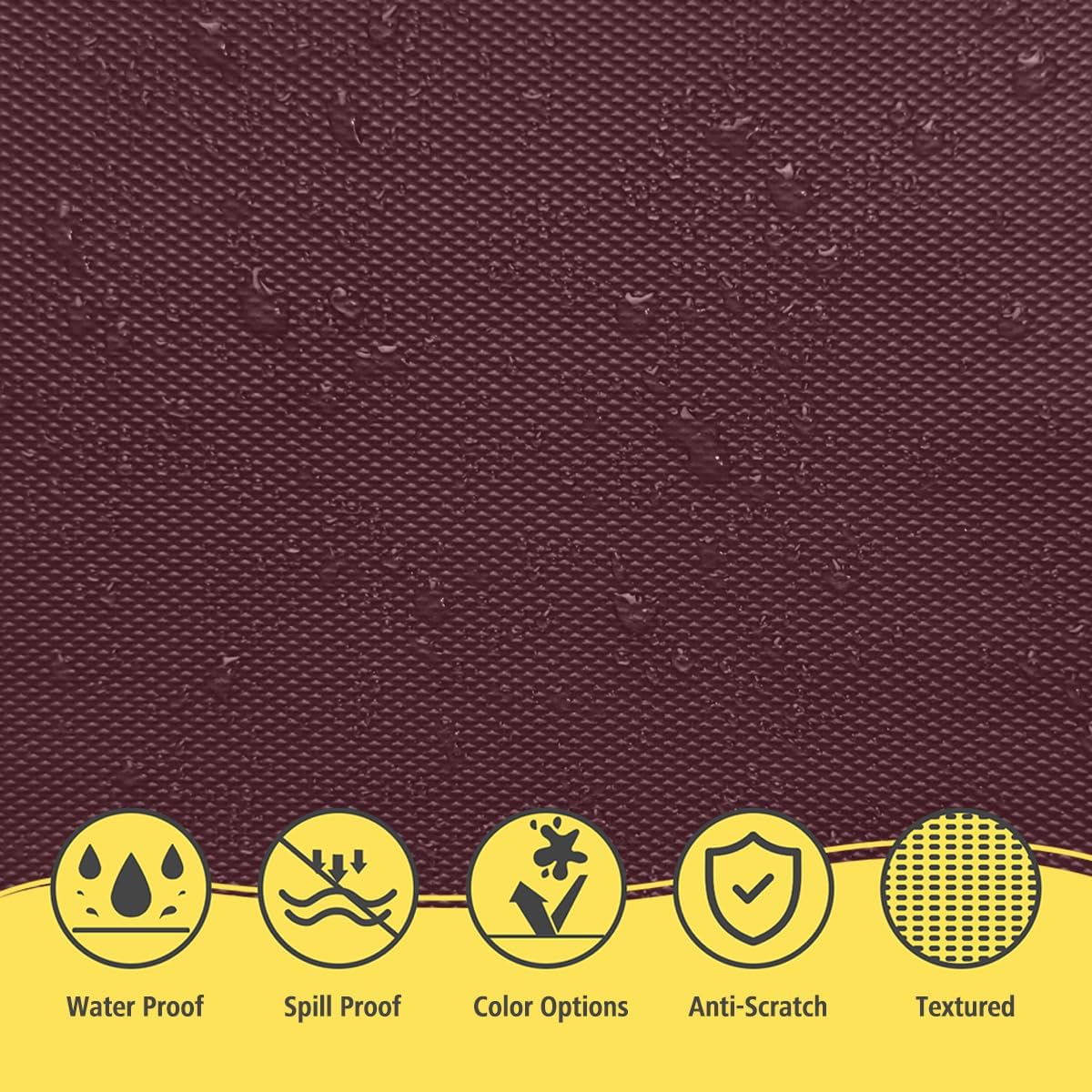 Plastic Burgundy Tablecloths 3 Pack Disposable Table Covers 54 x 108 Inches Pitch Onyx Table Cloths for Parties Birthdays Weddings Anniversary BBQ Picnic, Fits 6 to 8 Foot Rectangle Tables