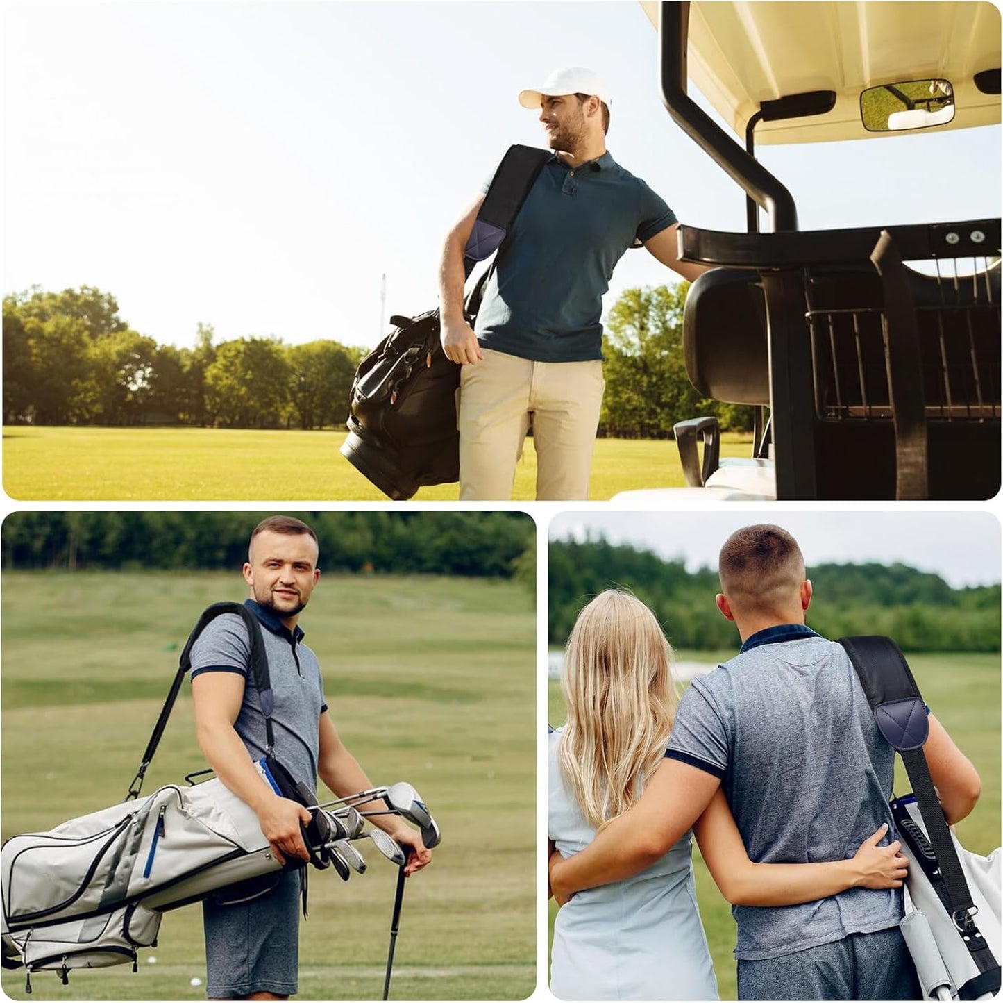 barudan golf Bag Strap Replacement Universal Single Shoulder Strap fits for All Brand Golf Bags