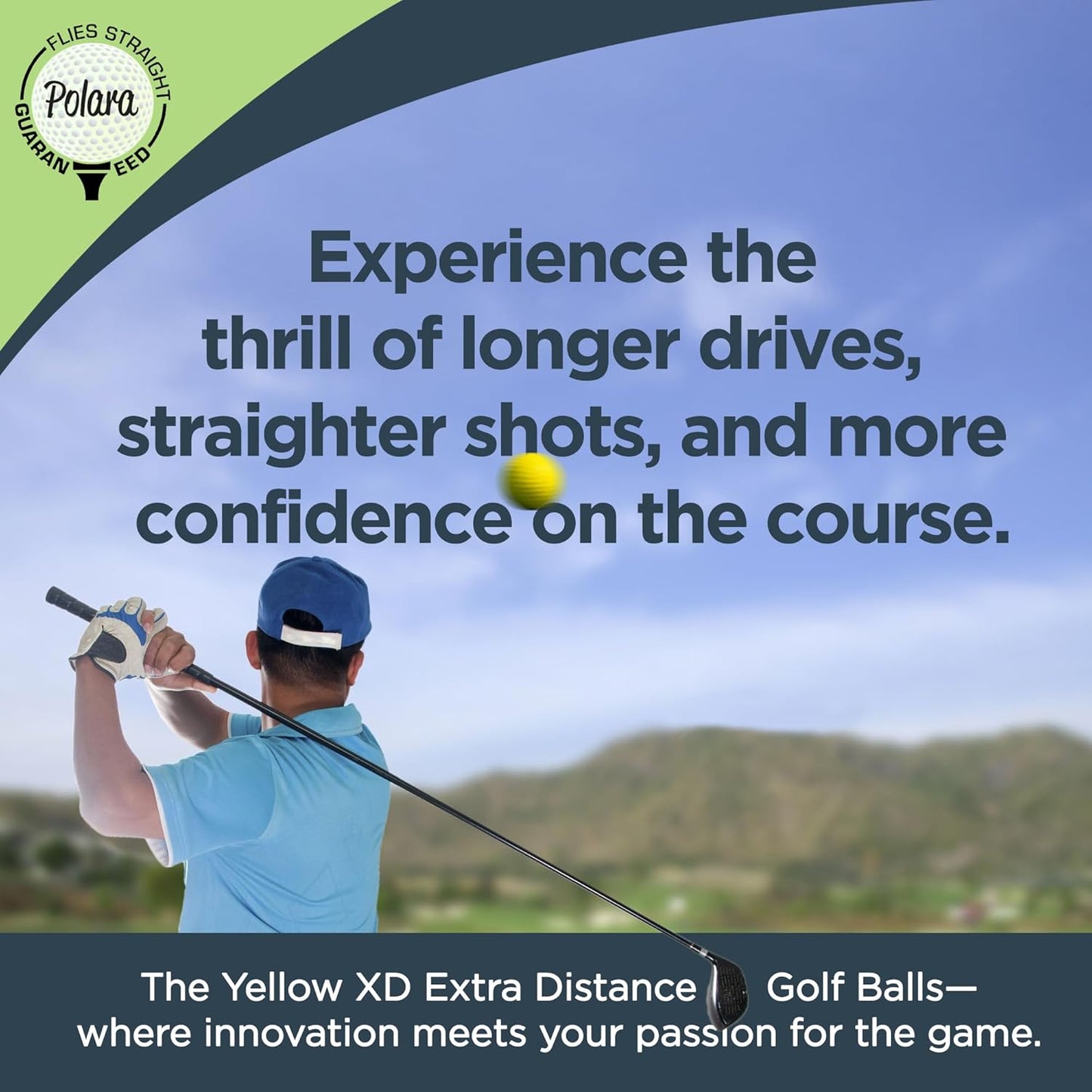 Polara Golf Self-Correcting Golf Balls – Soft Feel, Anti-Slice & Hook Correction, Exceeds USGA Limits, Dimple Pattern, High-Performance Balls for Men & Women