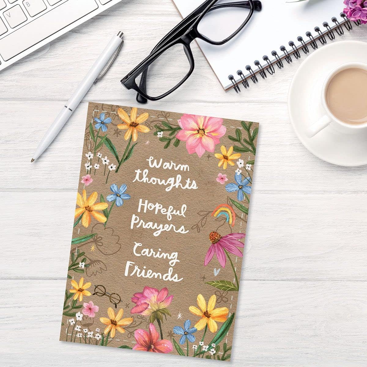 Someone Cares Get Well Greeting Cards - Set of 8 (4 Designs), Large 5" x 7", Sympathy Cards with Sentiments Inside, White Envelopes