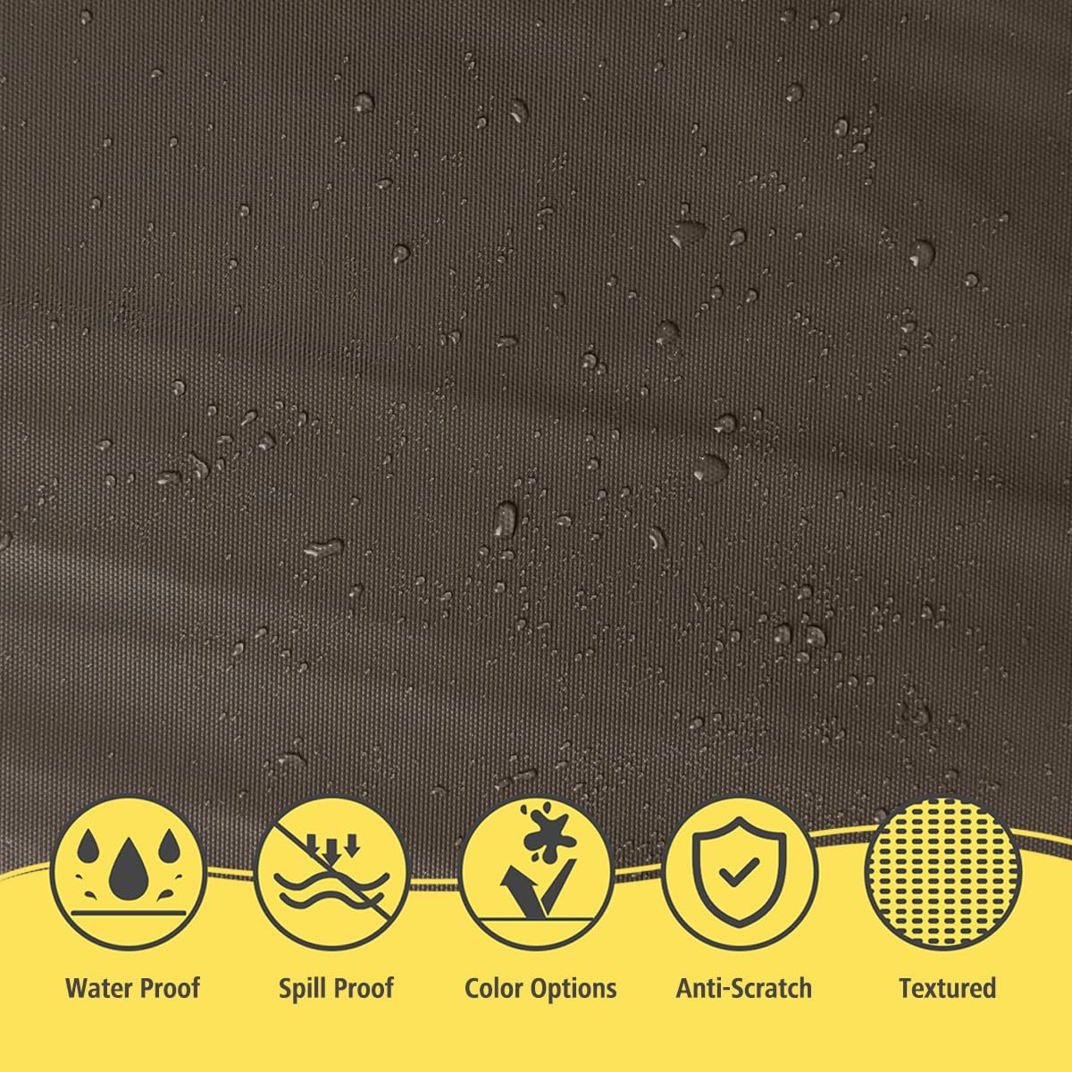 Brown Plastic Tablecloths 3 Pack 54 x 108 Inches Rectangular PEVA Table Covers for Parties, Birthdays, Weddings, BBQ, Picnic